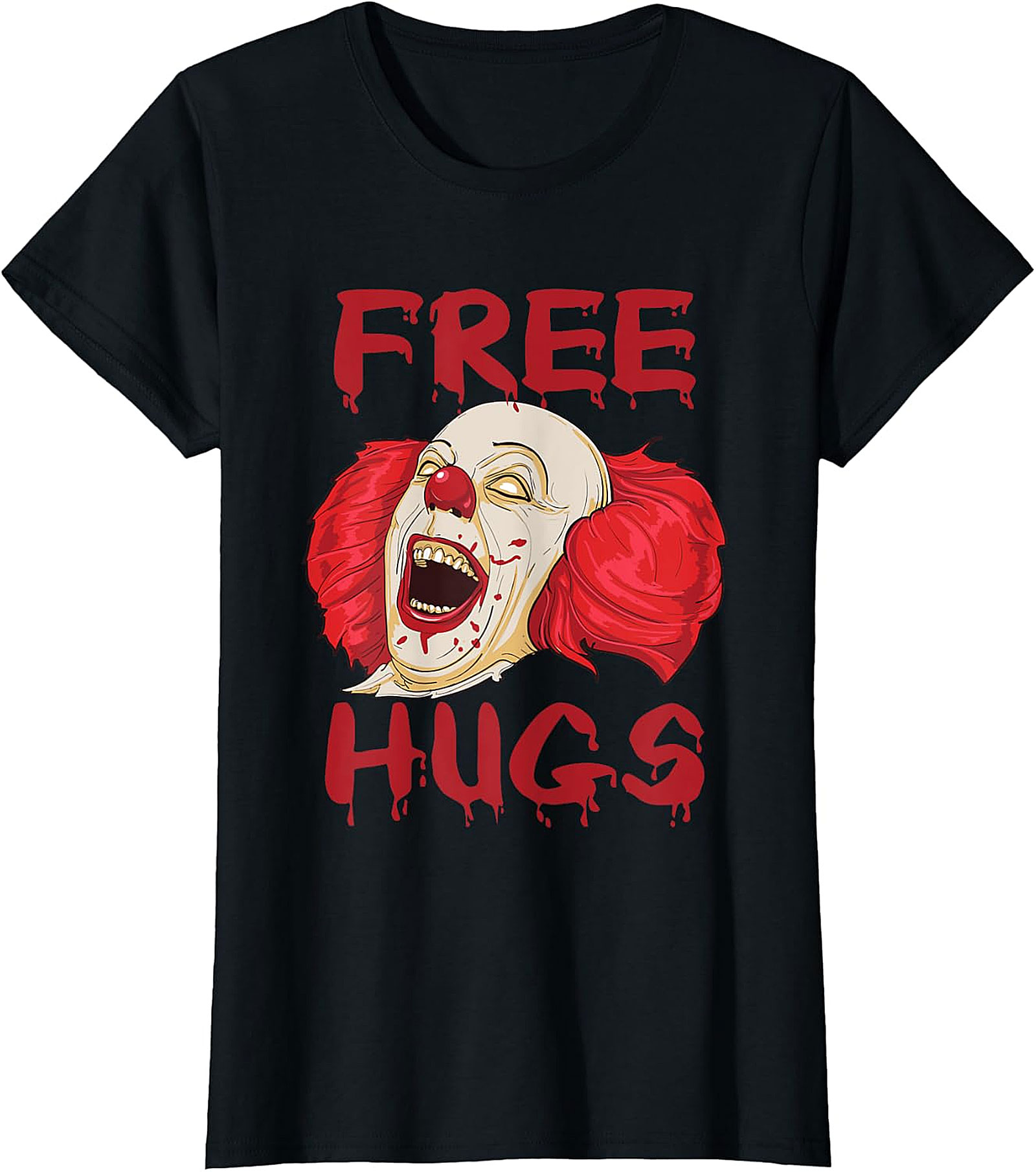 Scary Clown "Free Hugs" Horror T-Shirt | Spooky Tee
