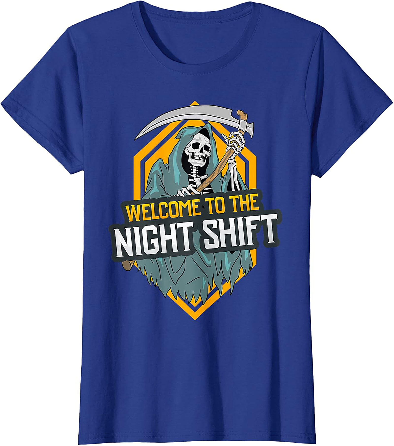 Welcome to the Night Shift Grim Reaper Black Tee