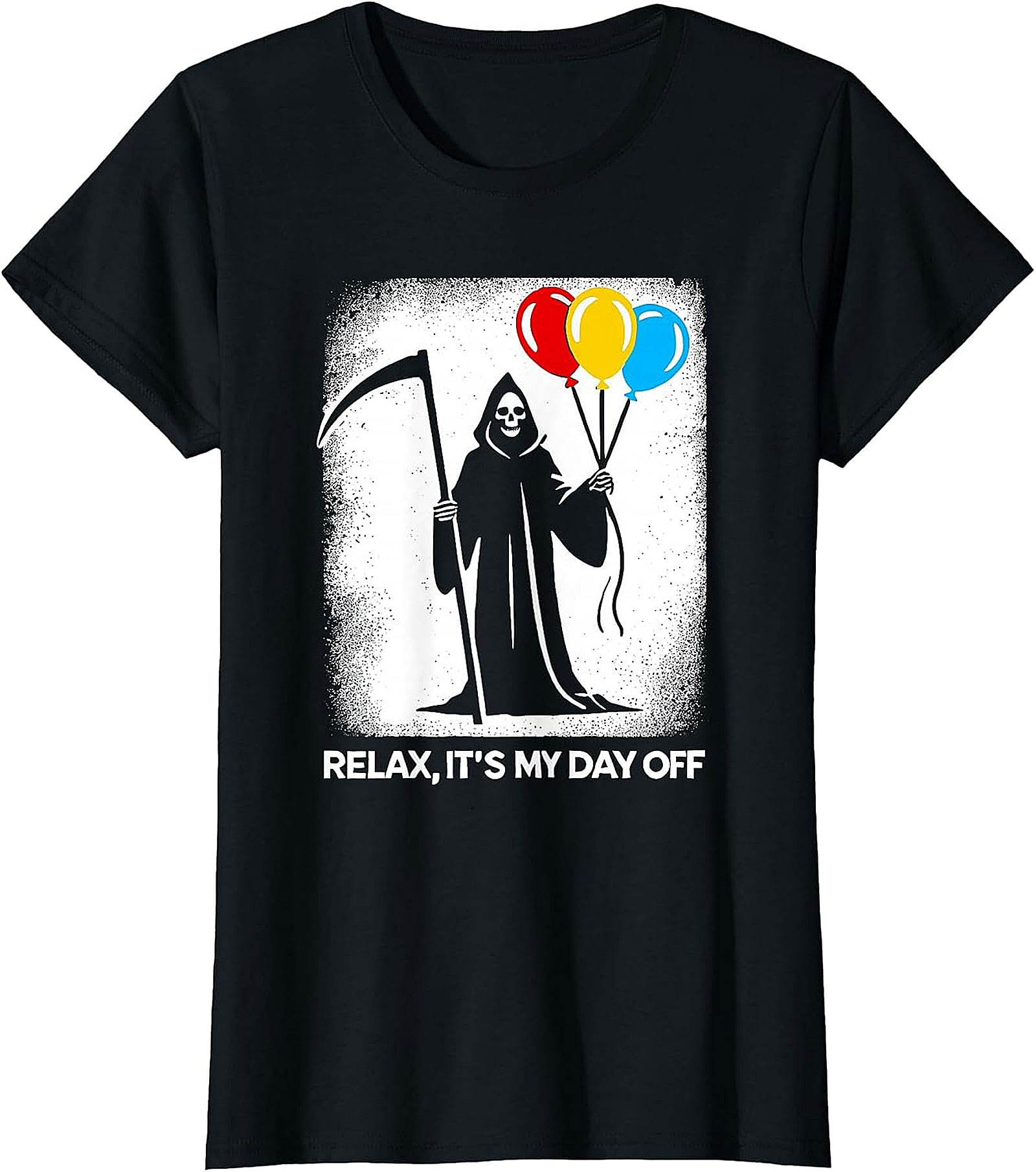 Relax, It's My Day Off Grim Reaper T-Shirt | Humorous Tee