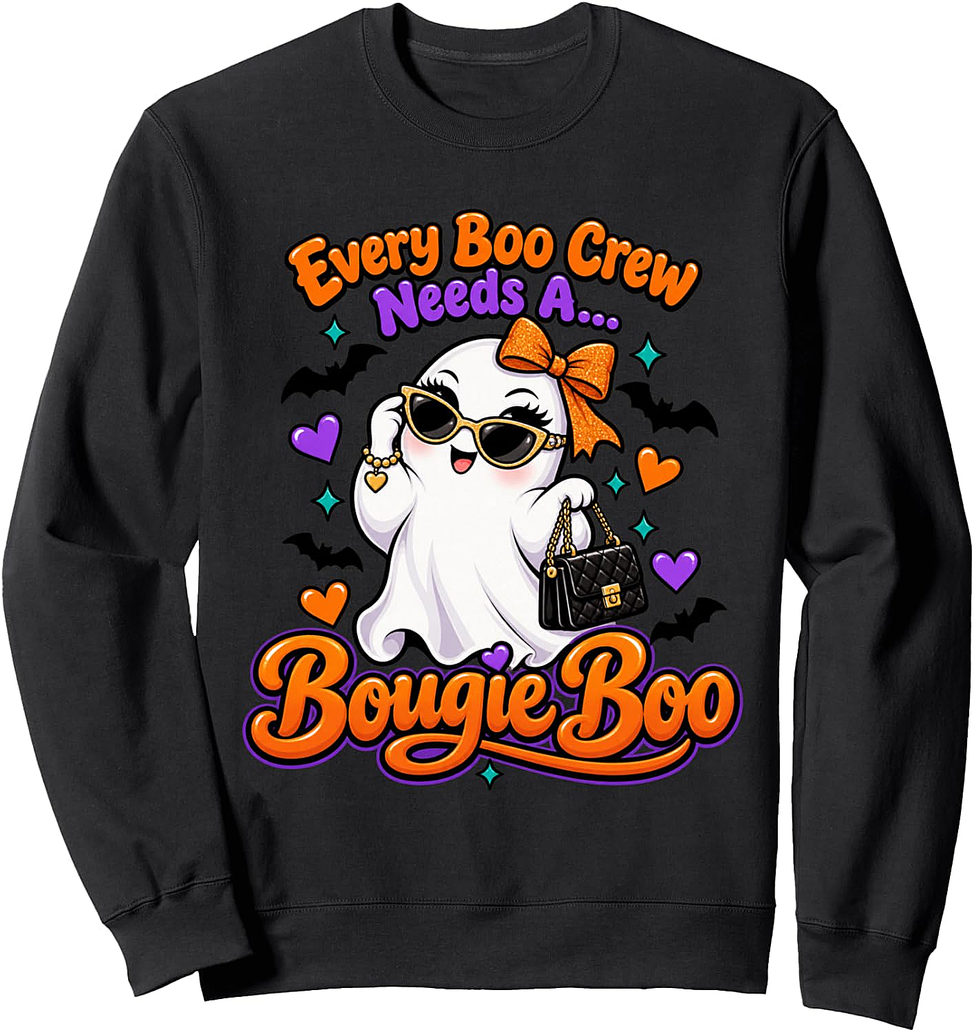 Bougie Boo Crew Sweatshirt Funny Halloween Graphic Tee