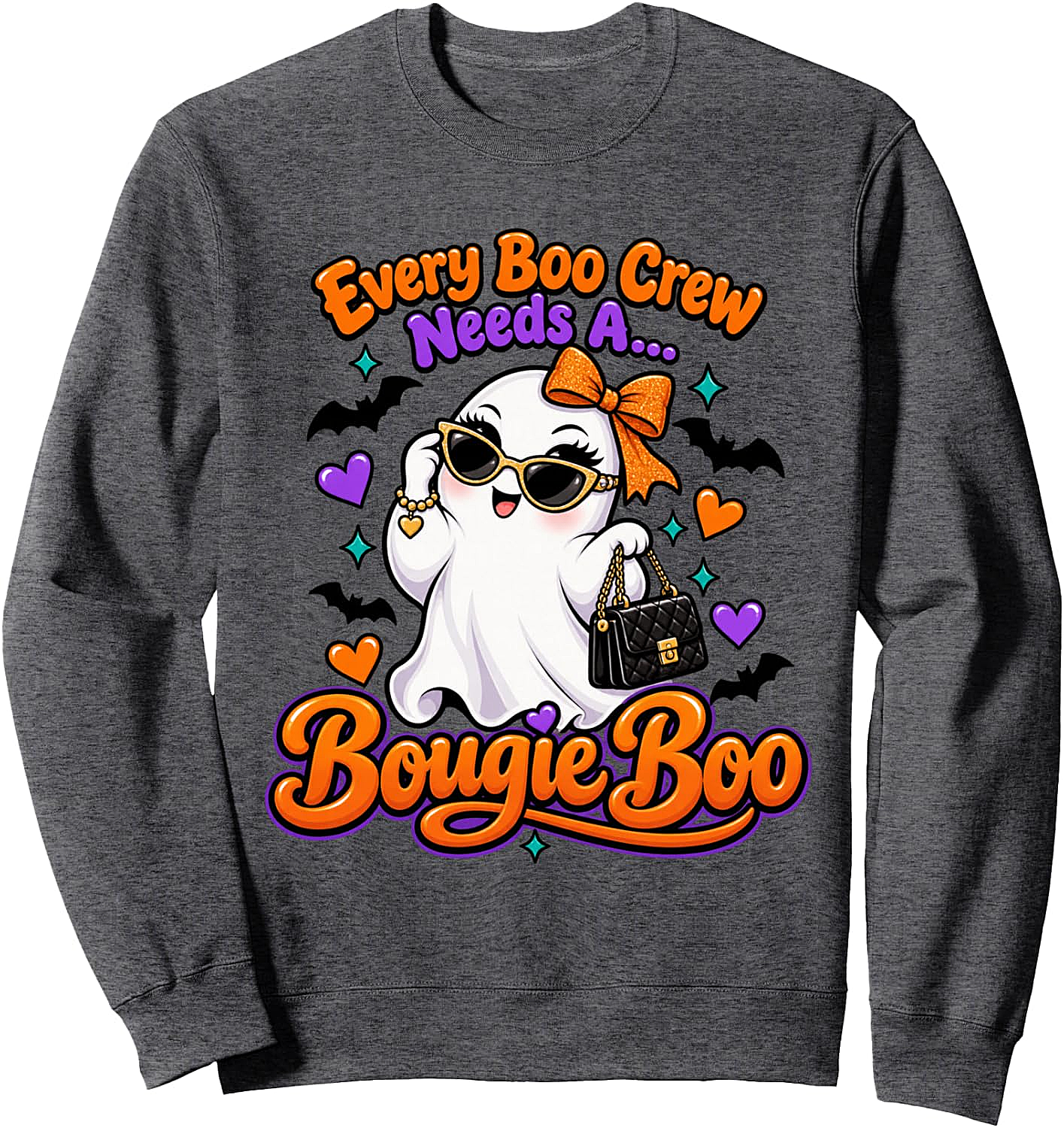 Bougie Boo Crew Sweatshirt Funny Halloween Graphic Tee