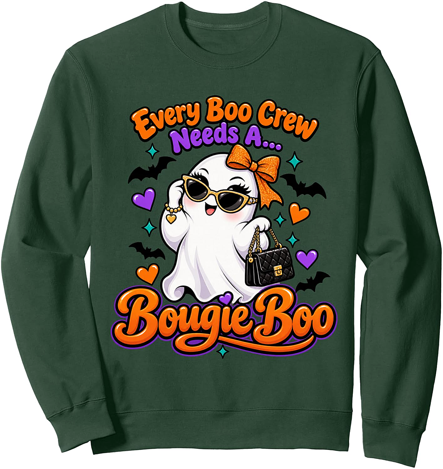 Bougie Boo Crew Sweatshirt Funny Halloween Graphic Tee