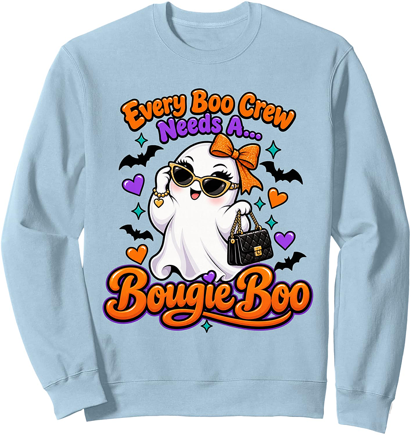 Bougie Boo Crew Sweatshirt Funny Halloween Graphic Tee