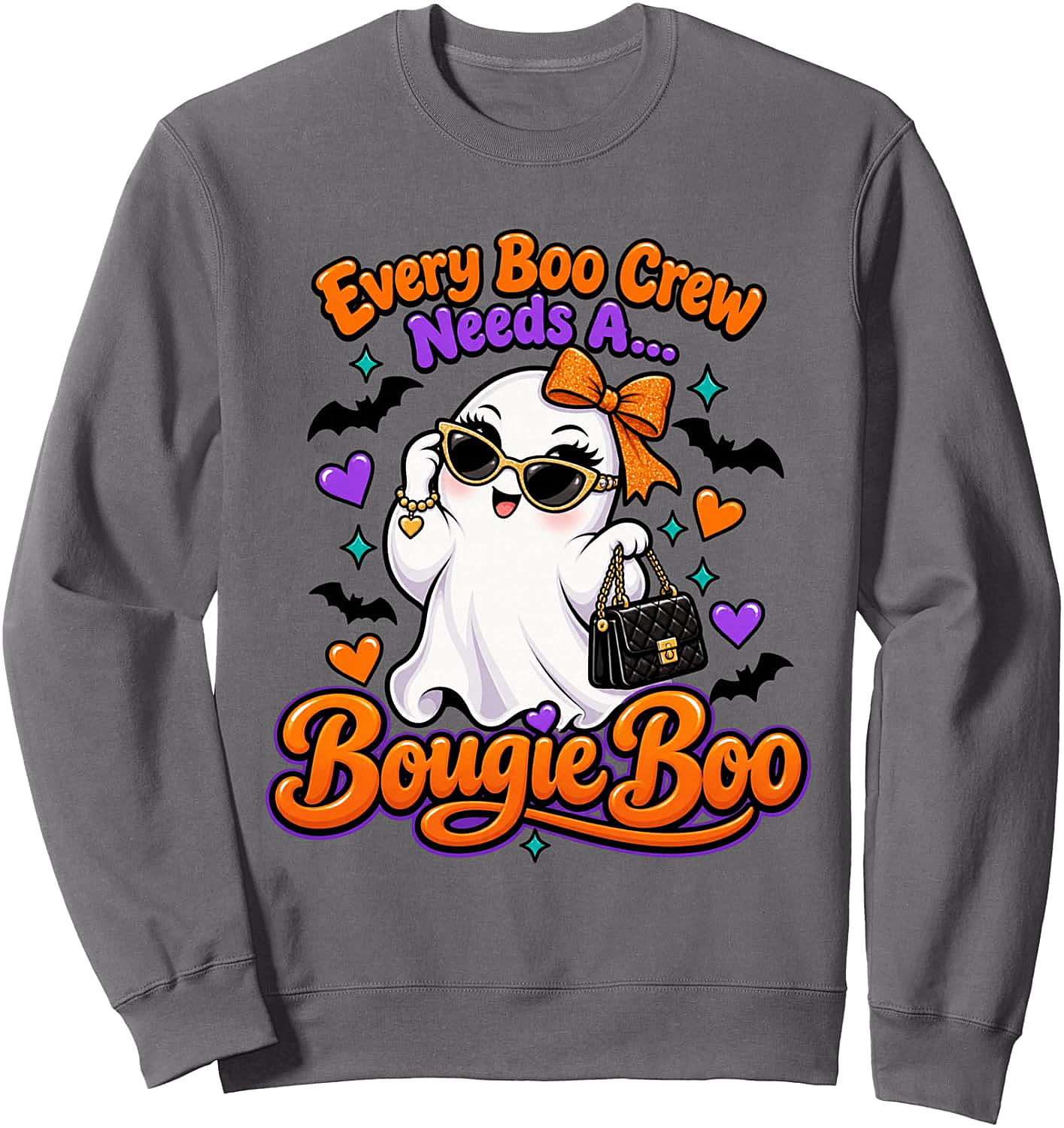 Bougie Boo Crew Sweatshirt Funny Halloween Graphic Tee