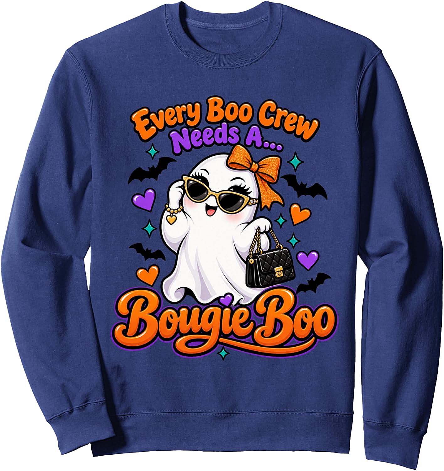 Bougie Boo Crew Sweatshirt Funny Halloween Graphic Tee