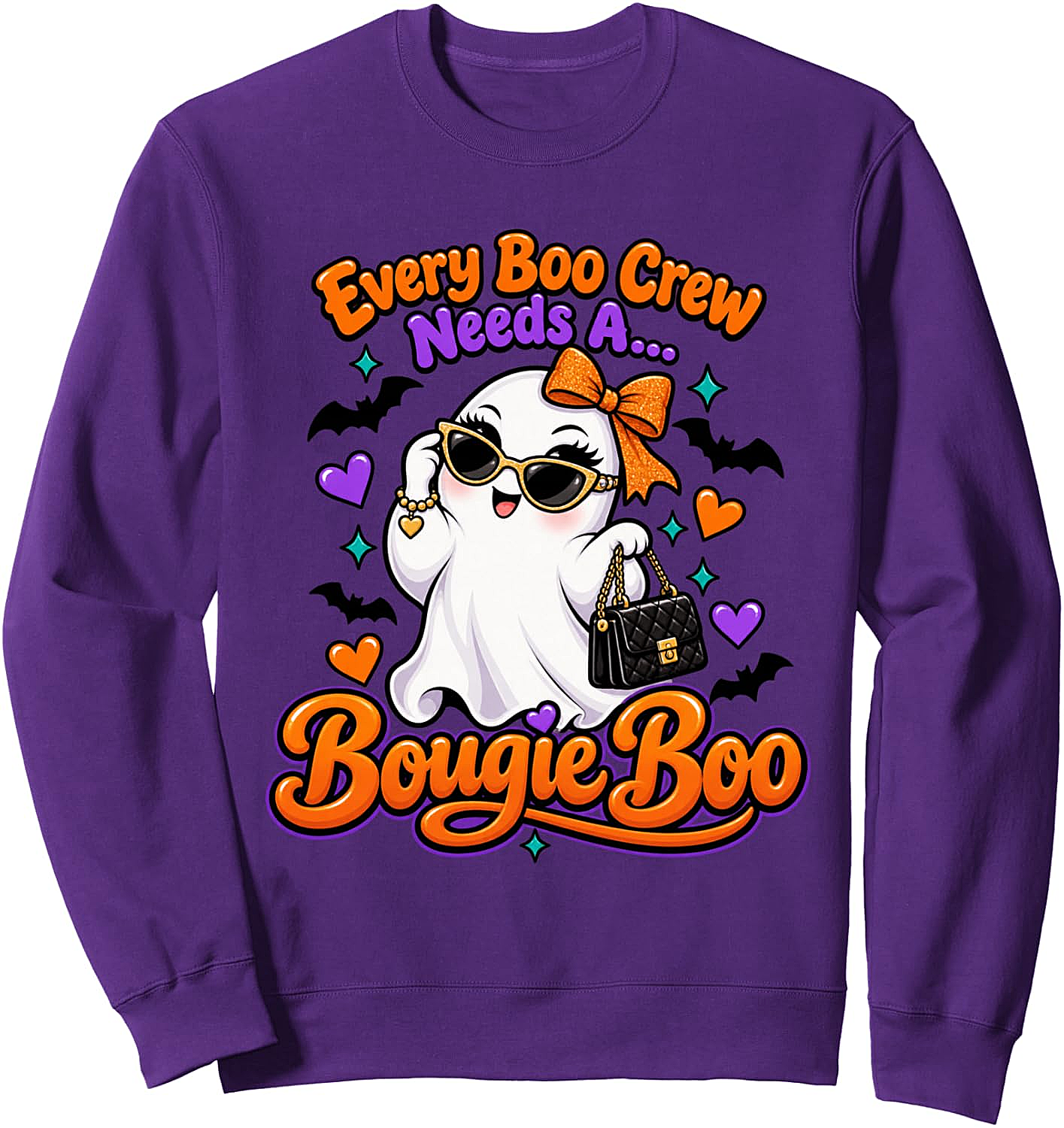 Bougie Boo Crew Sweatshirt Funny Halloween Graphic Tee