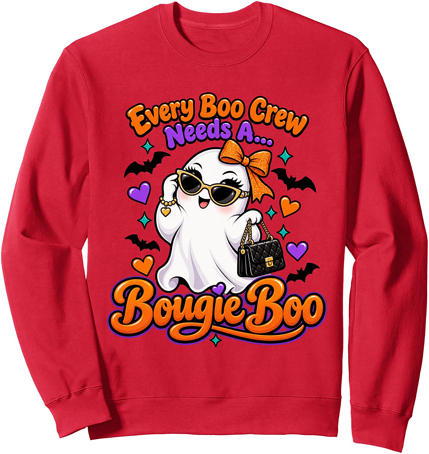 Bougie Boo Crew Sweatshirt Funny Halloween Graphic Tee