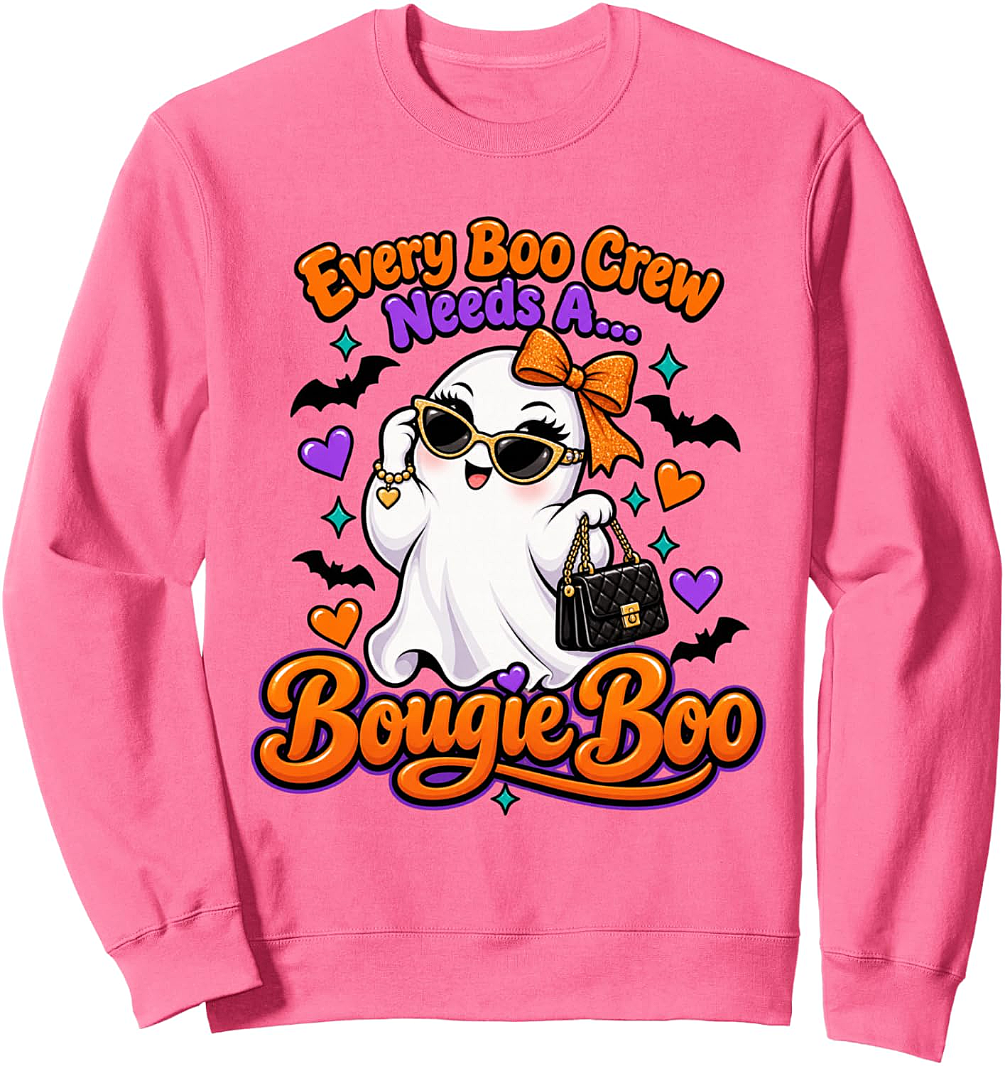 Bougie Boo Crew Sweatshirt Funny Halloween Graphic Tee