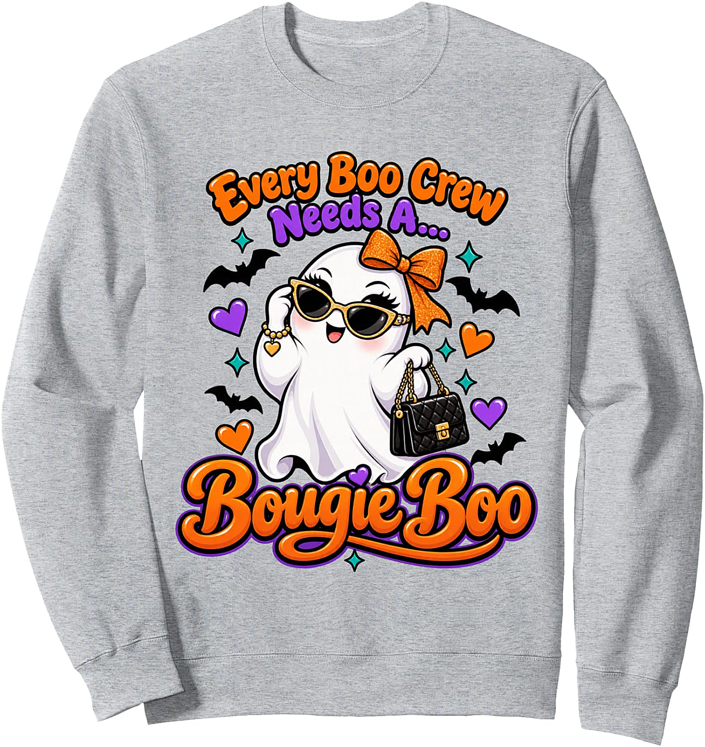 Bougie Boo Crew Sweatshirt Funny Halloween Graphic Tee