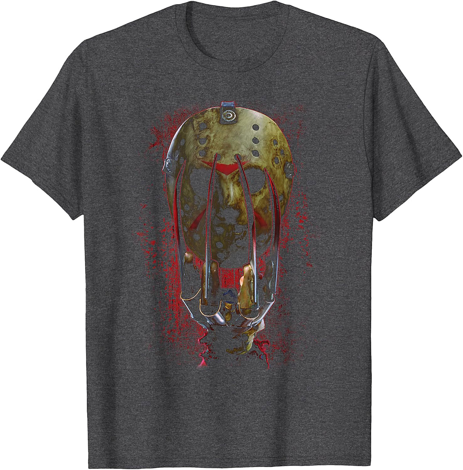 Horror Icons Crossover Mask & Claws Graphic T-Shirt