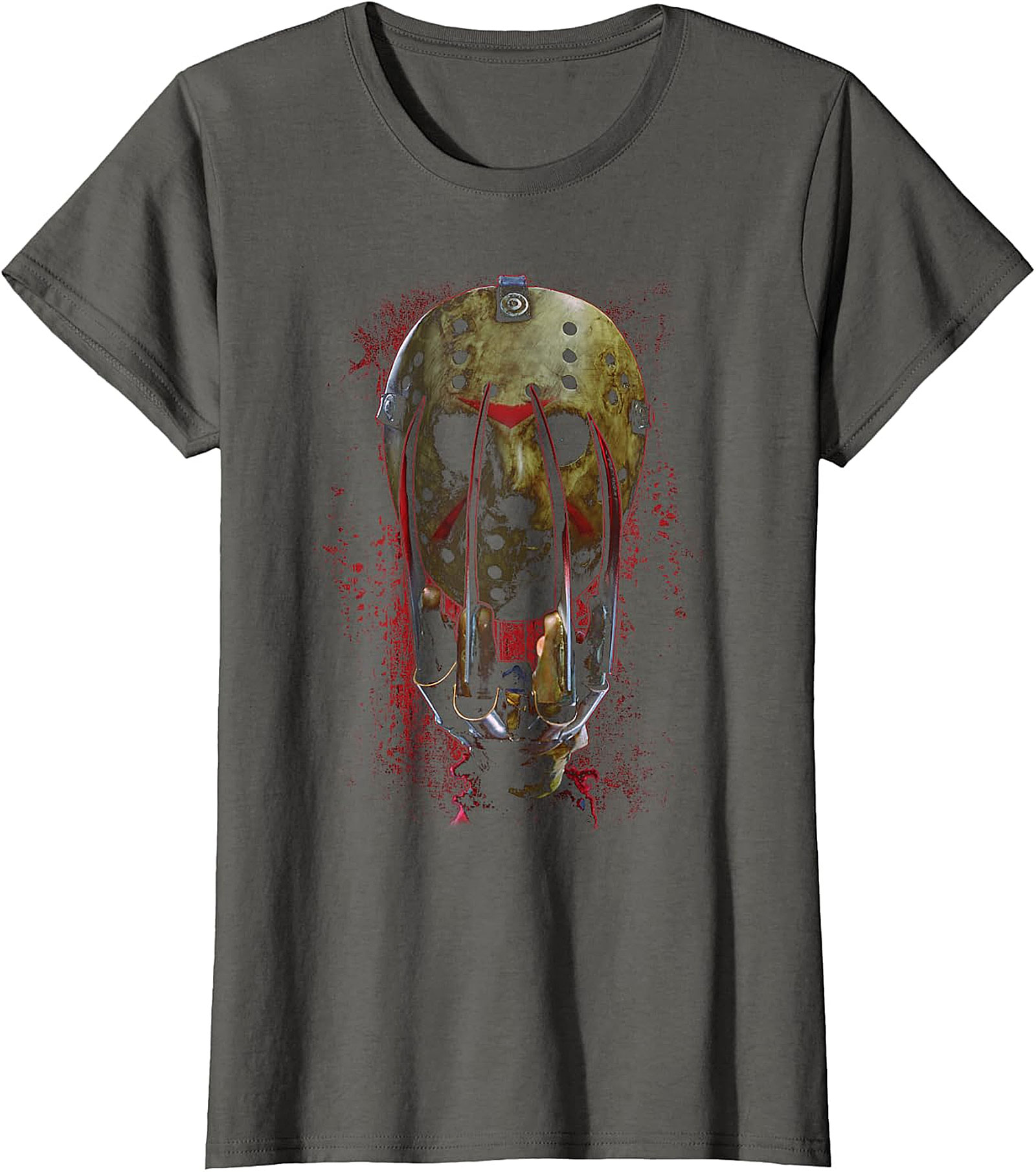 Horror Icons Crossover Mask & Claws Graphic T-Shirt