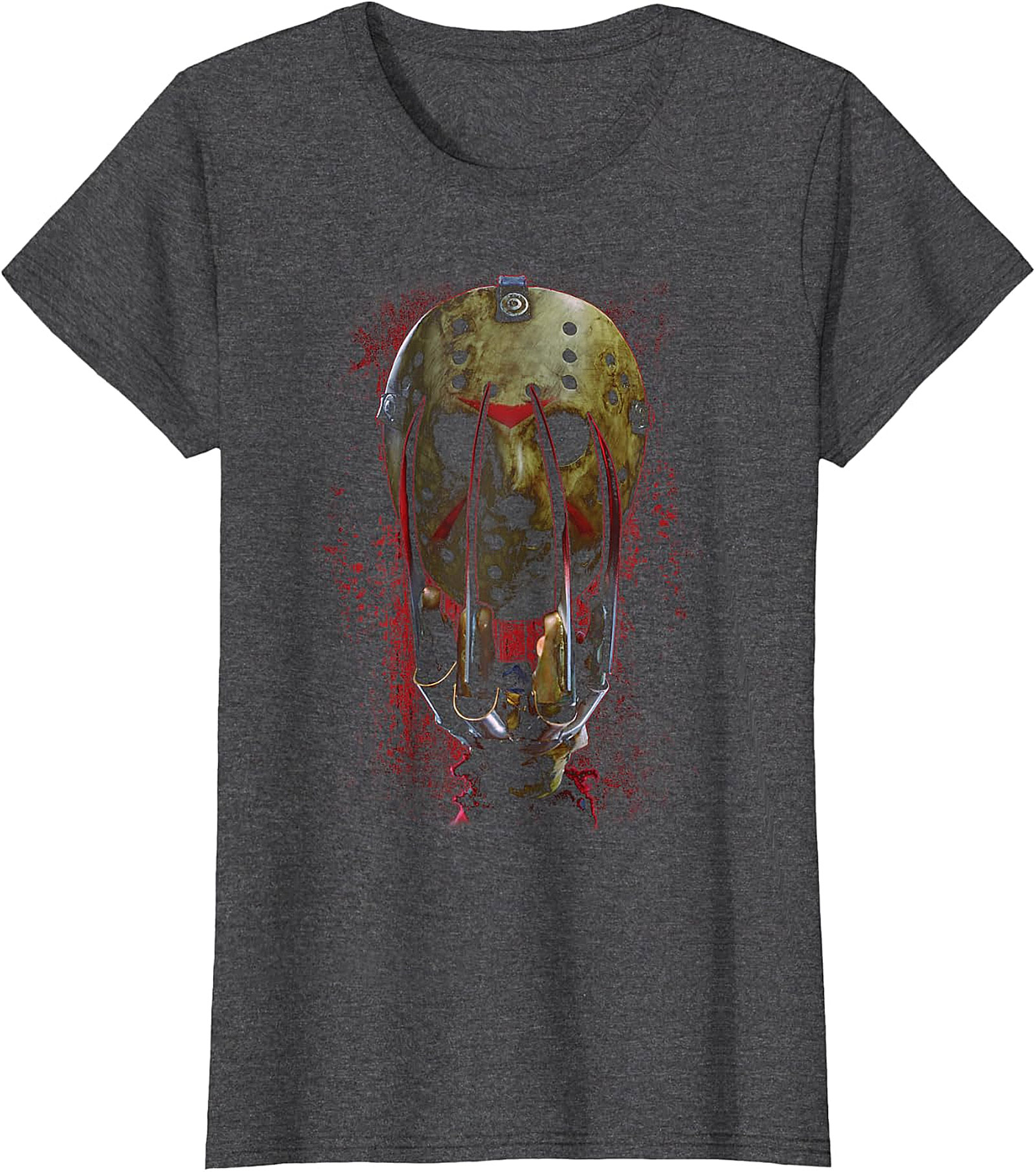 Horror Icons Crossover Mask & Claws Graphic T-Shirt