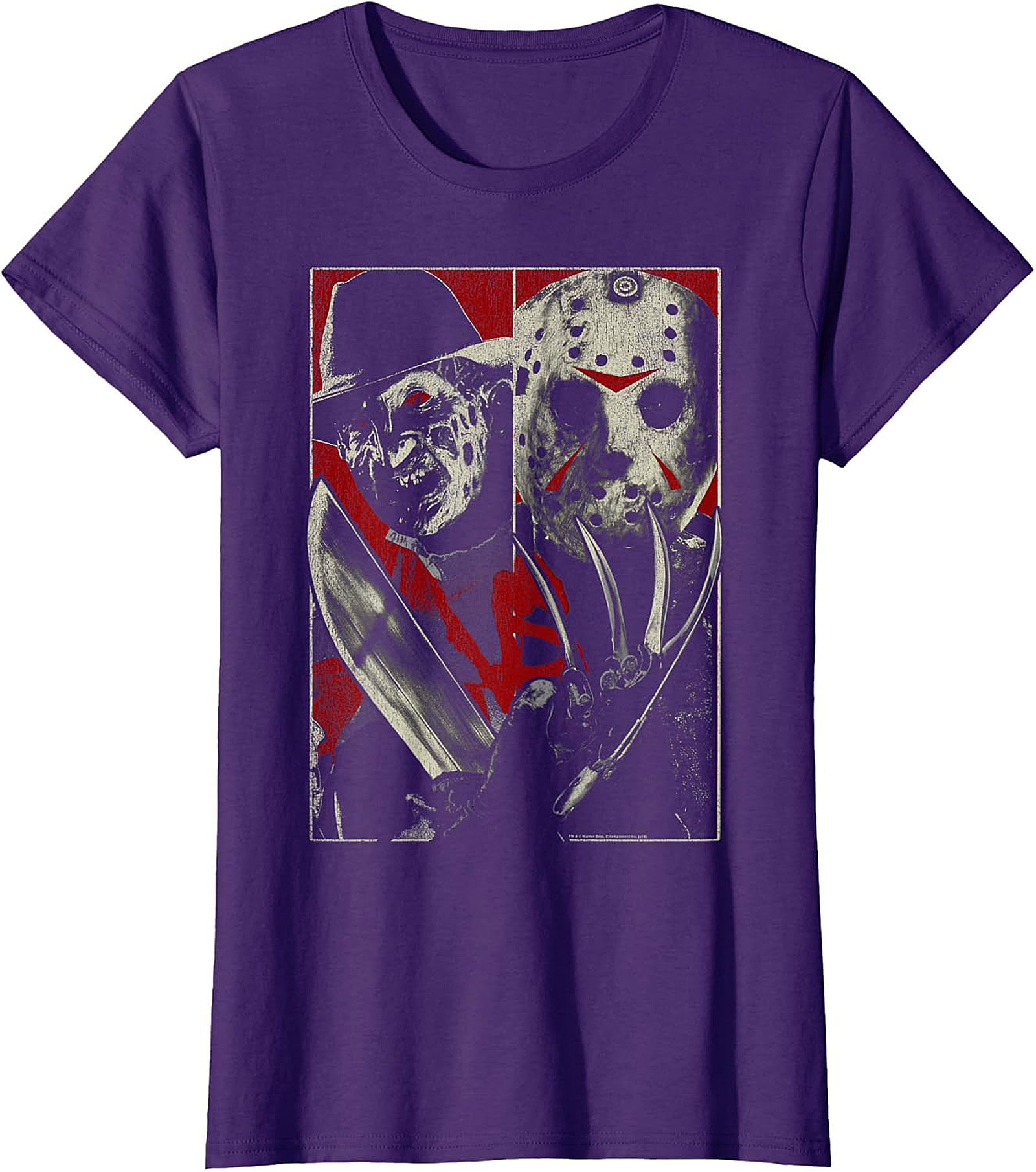Freddy vs. Jason Split Horror Icon Graphic T-Shirt