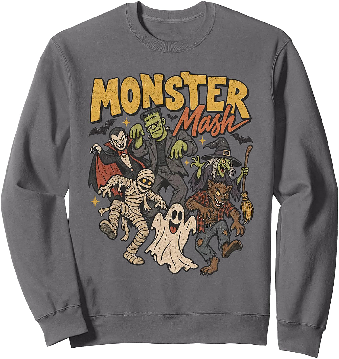 Cute Vintage 90s Monster Mash Halloween Sweatshirt