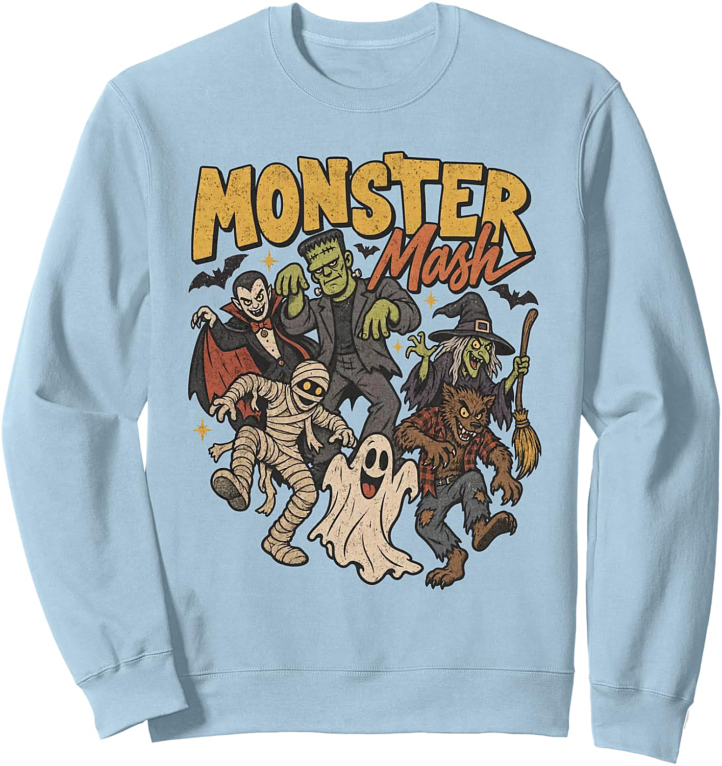 Cute Vintage 90s Monster Mash Halloween Sweatshirt