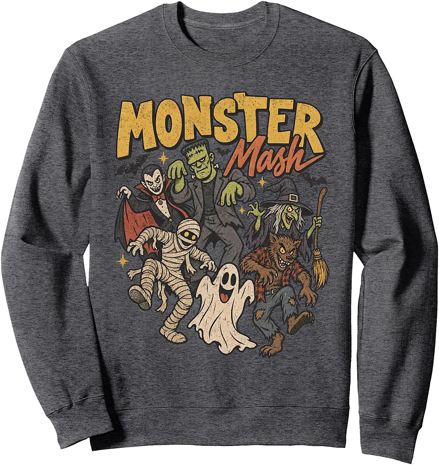 Cute Vintage 90s Monster Mash Halloween Sweatshirt