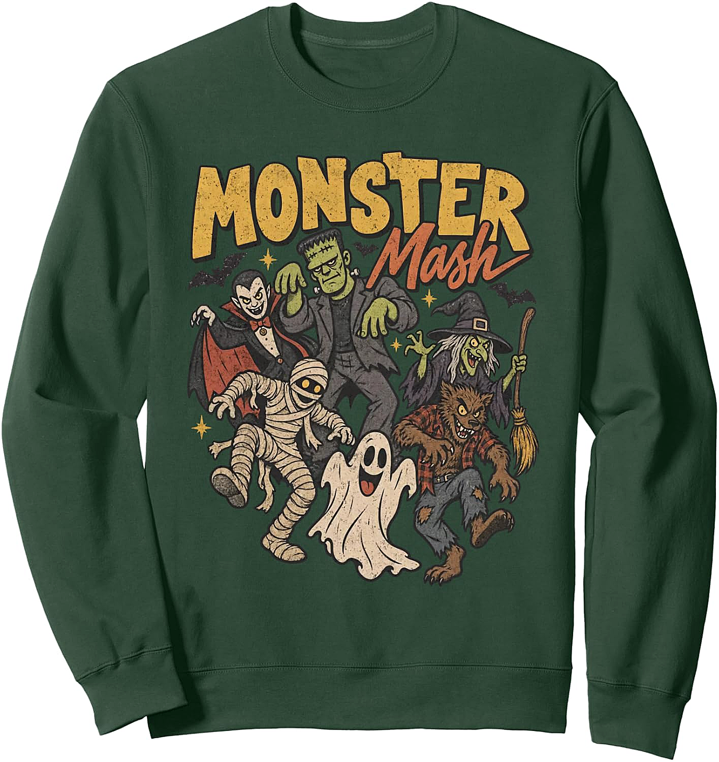 Cute Vintage 90s Monster Mash Halloween Sweatshirt