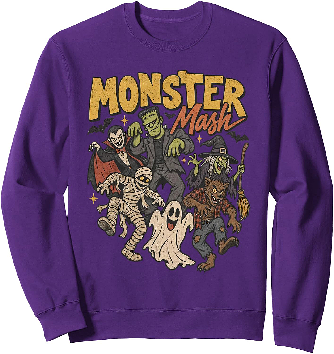 Cute Vintage 90s Monster Mash Halloween Sweatshirt