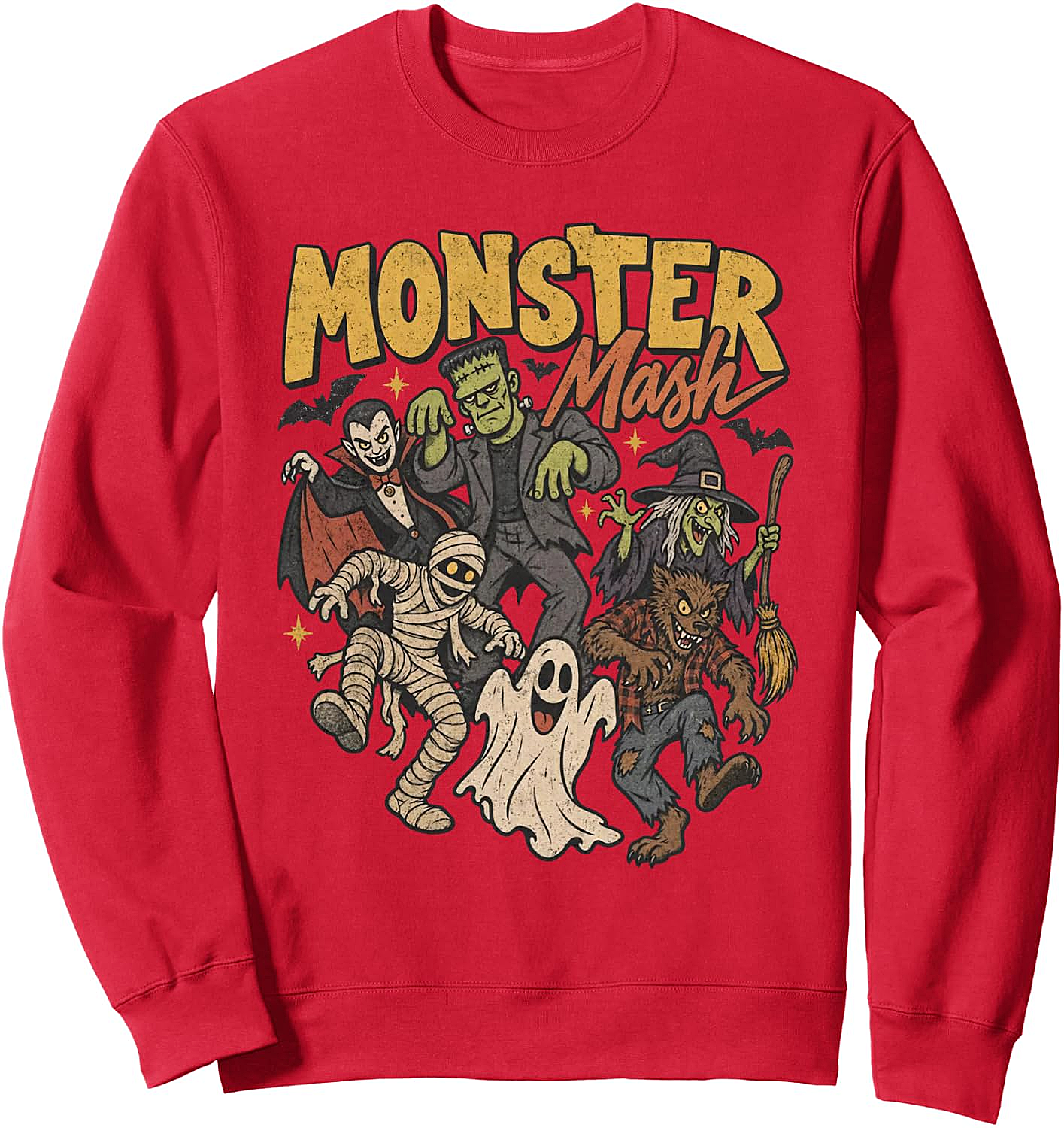 Cute Vintage 90s Monster Mash Halloween Sweatshirt