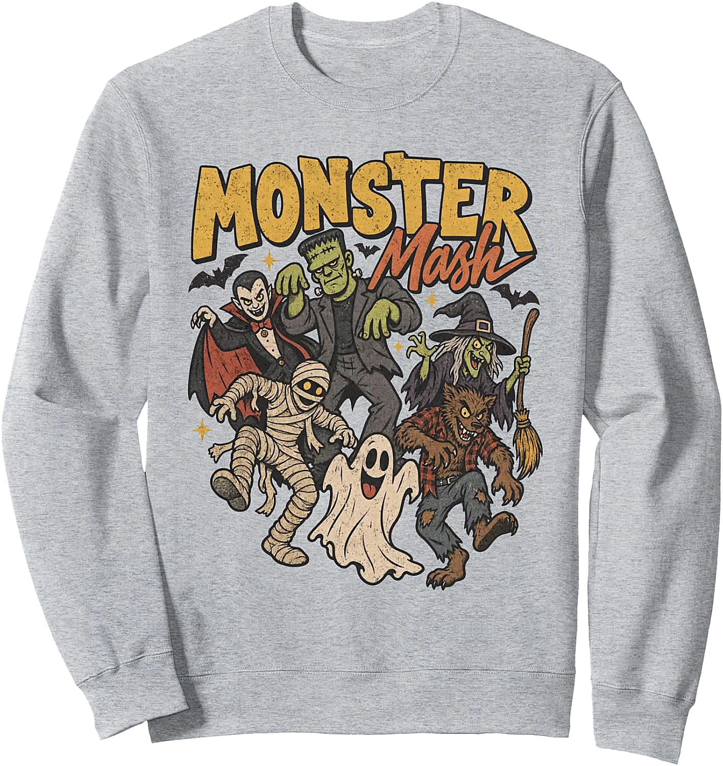 Cute Vintage 90s Monster Mash Halloween Sweatshirt