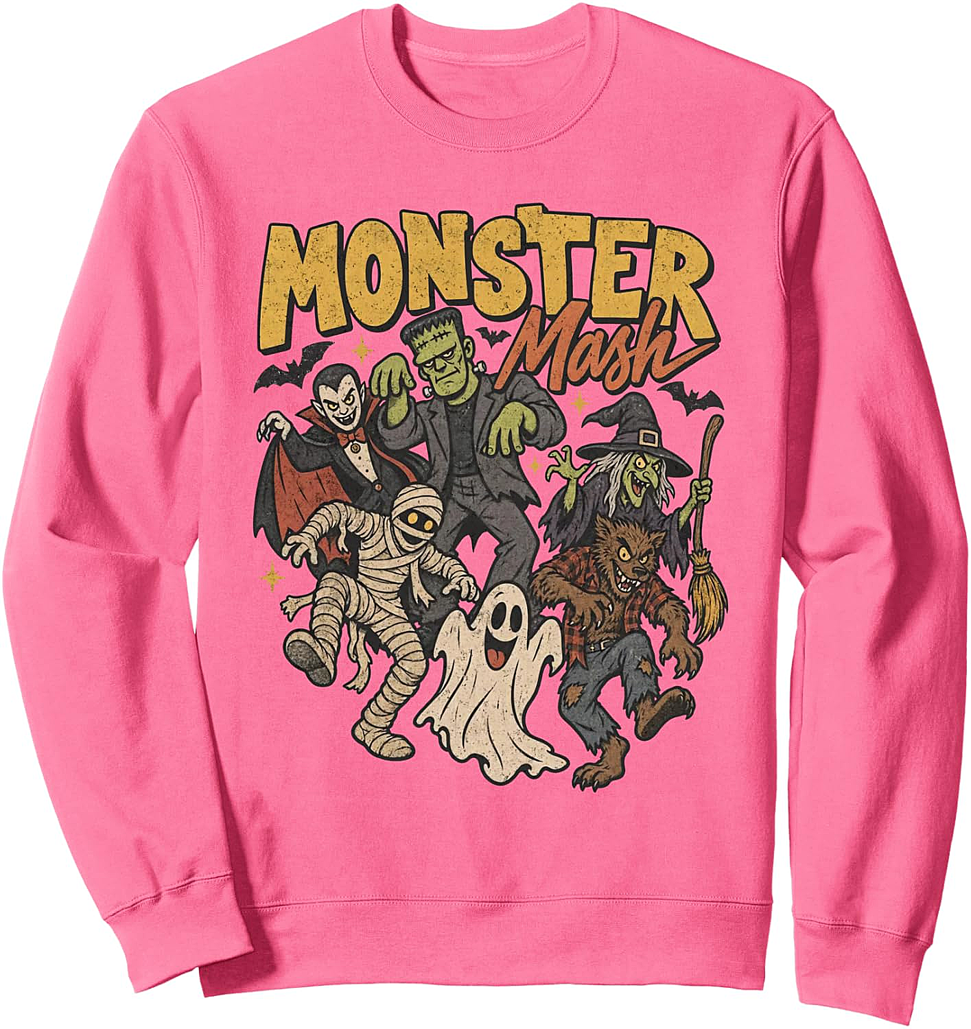 Cute Vintage 90s Monster Mash Halloween Sweatshirt