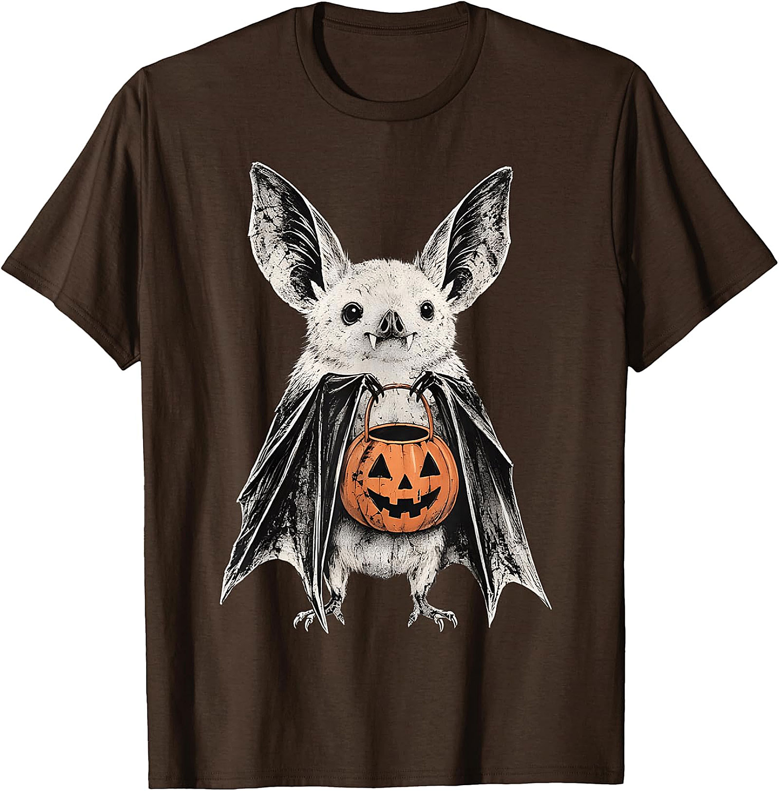 Cute Bat Trick-or-Treat Pumpkin T-Shirt | Halloween Apparel