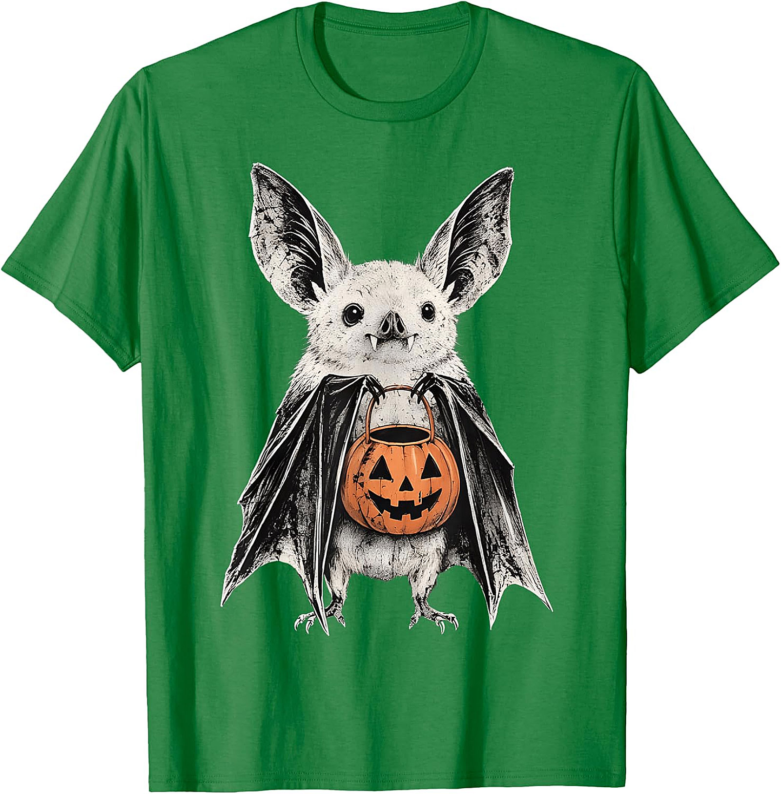 Cute Bat Trick-or-Treat Pumpkin T-Shirt | Halloween Apparel