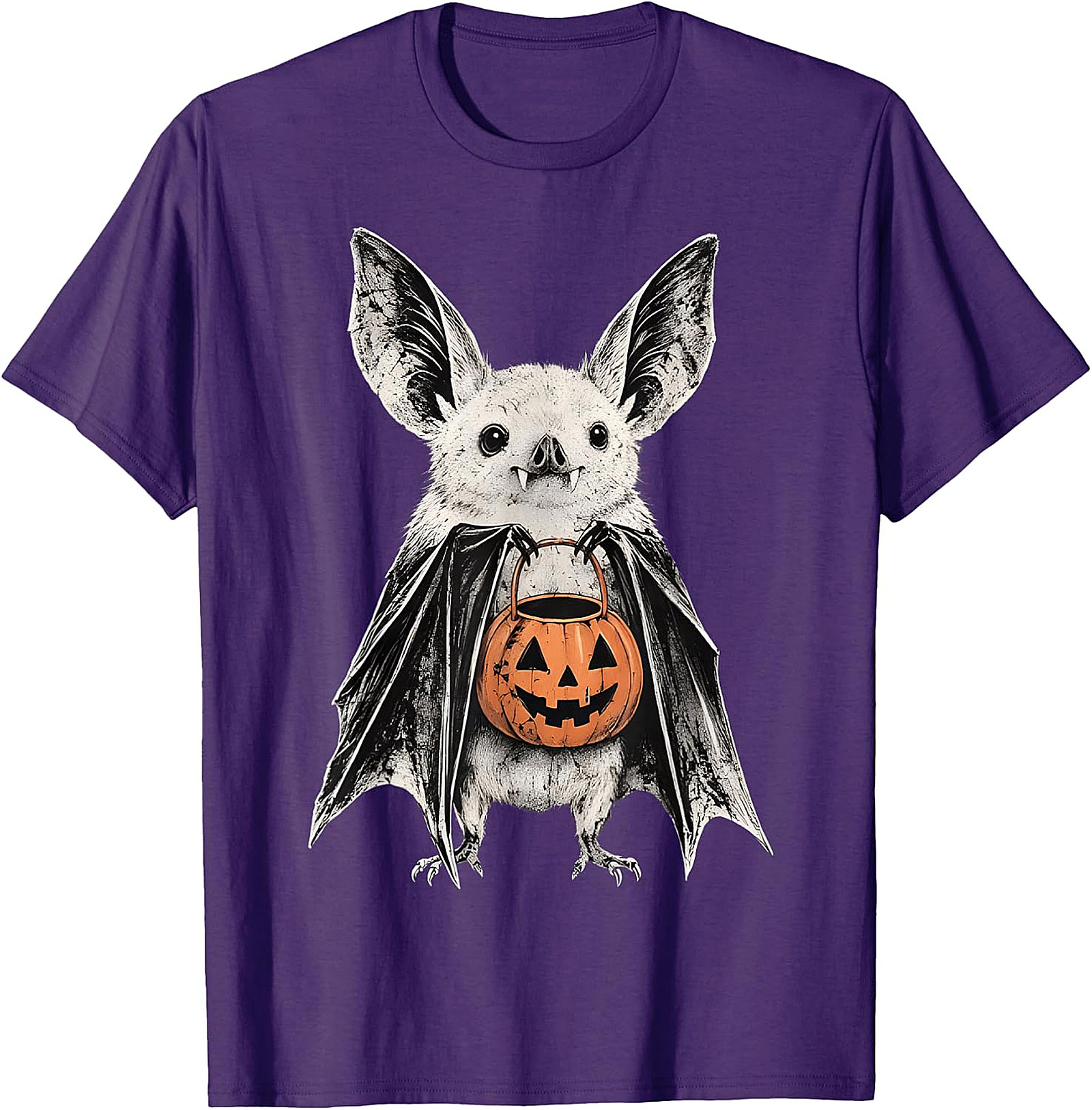 Cute Bat Trick-or-Treat Pumpkin T-Shirt | Halloween Apparel