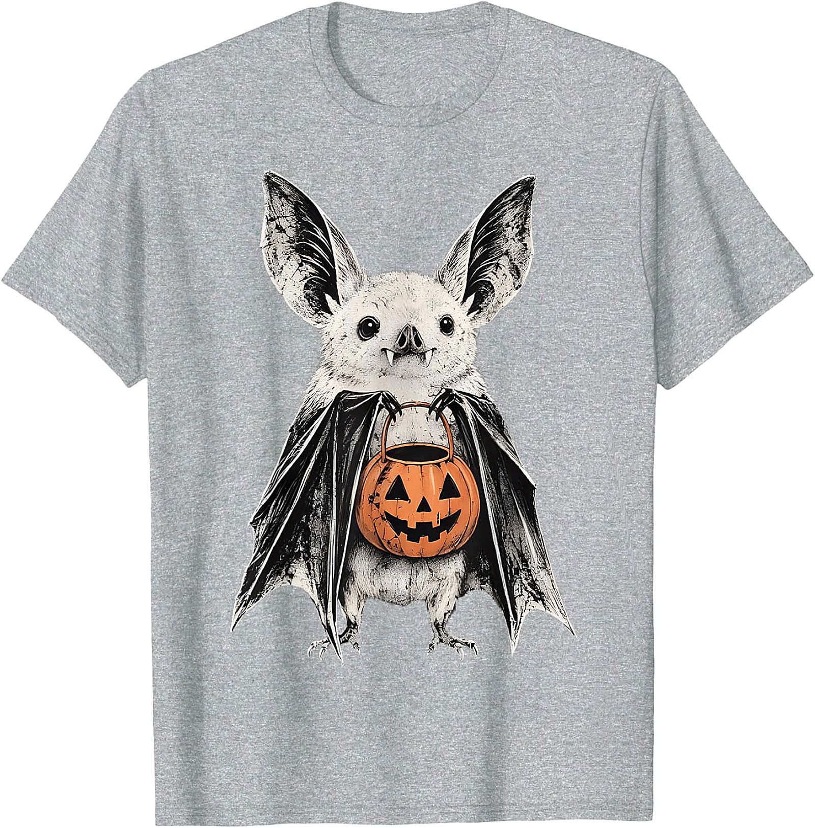 Cute Bat Trick-or-Treat Pumpkin T-Shirt | Halloween Apparel