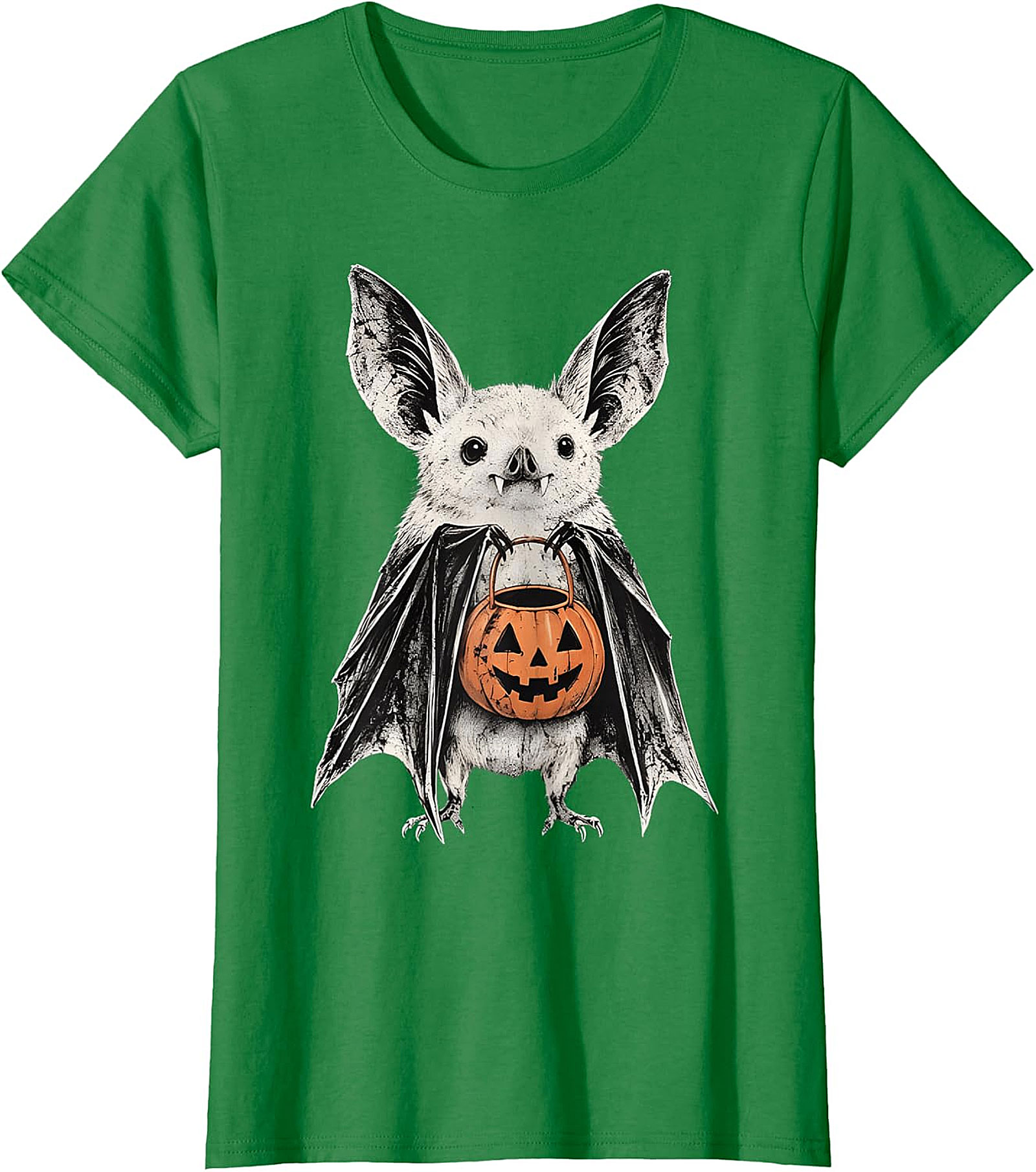 Cute Bat Trick-or-Treat Pumpkin T-Shirt | Halloween Apparel