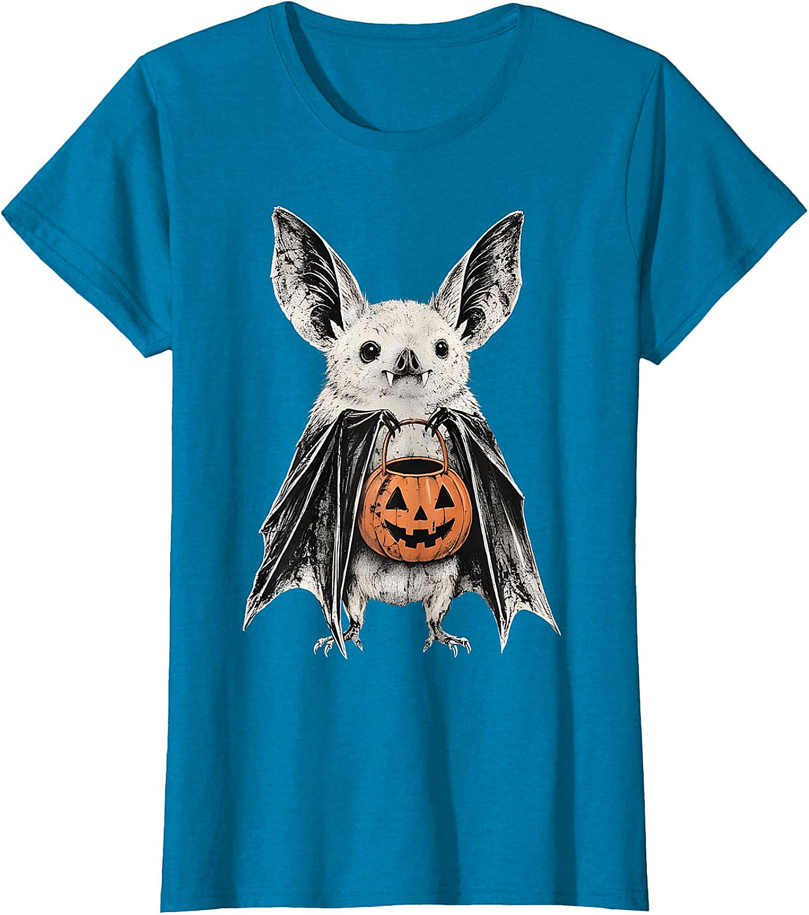 Cute Bat Trick-or-Treat Pumpkin T-Shirt | Halloween Apparel