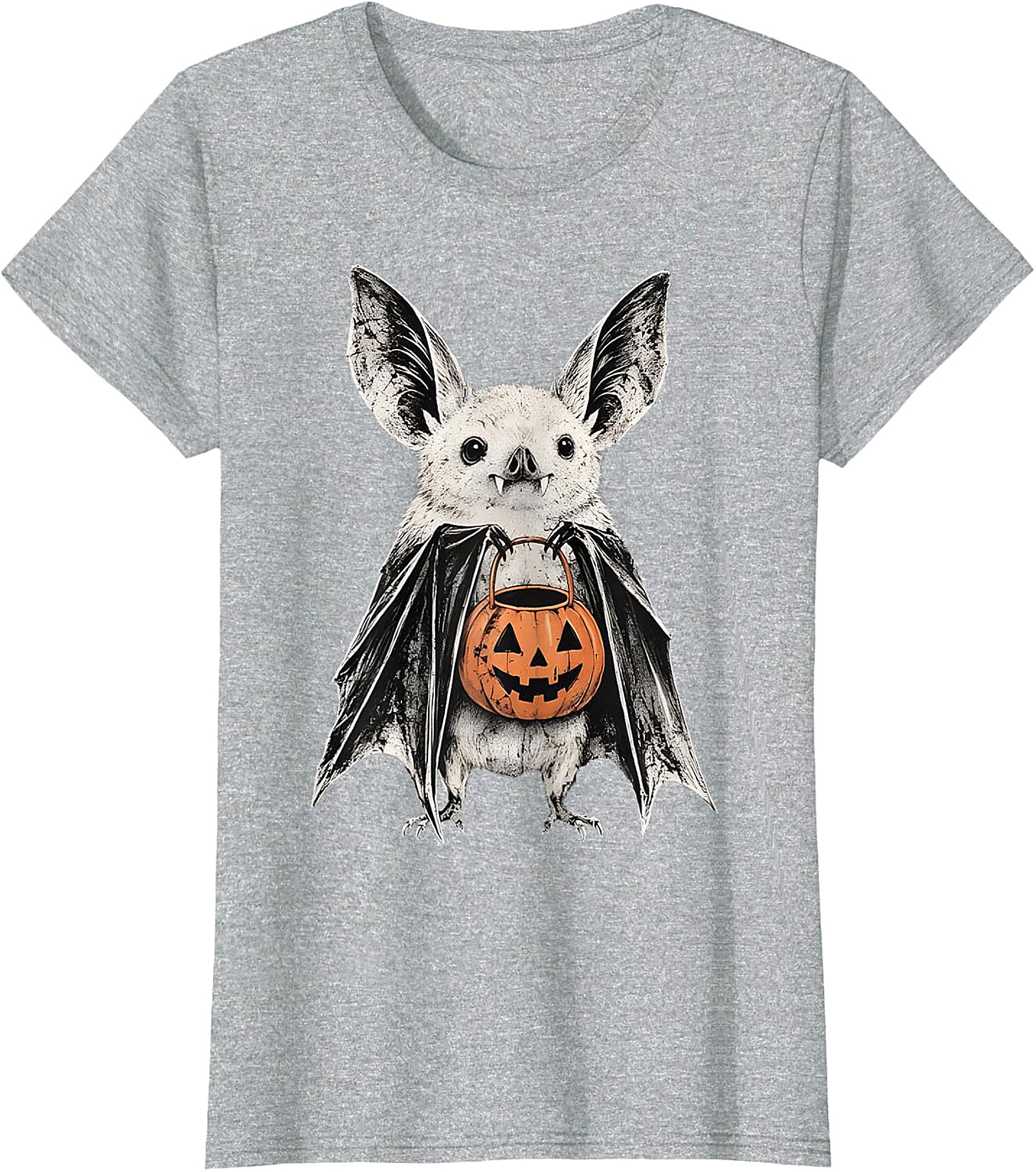 Cute Bat Trick-or-Treat Pumpkin T-Shirt | Halloween Apparel