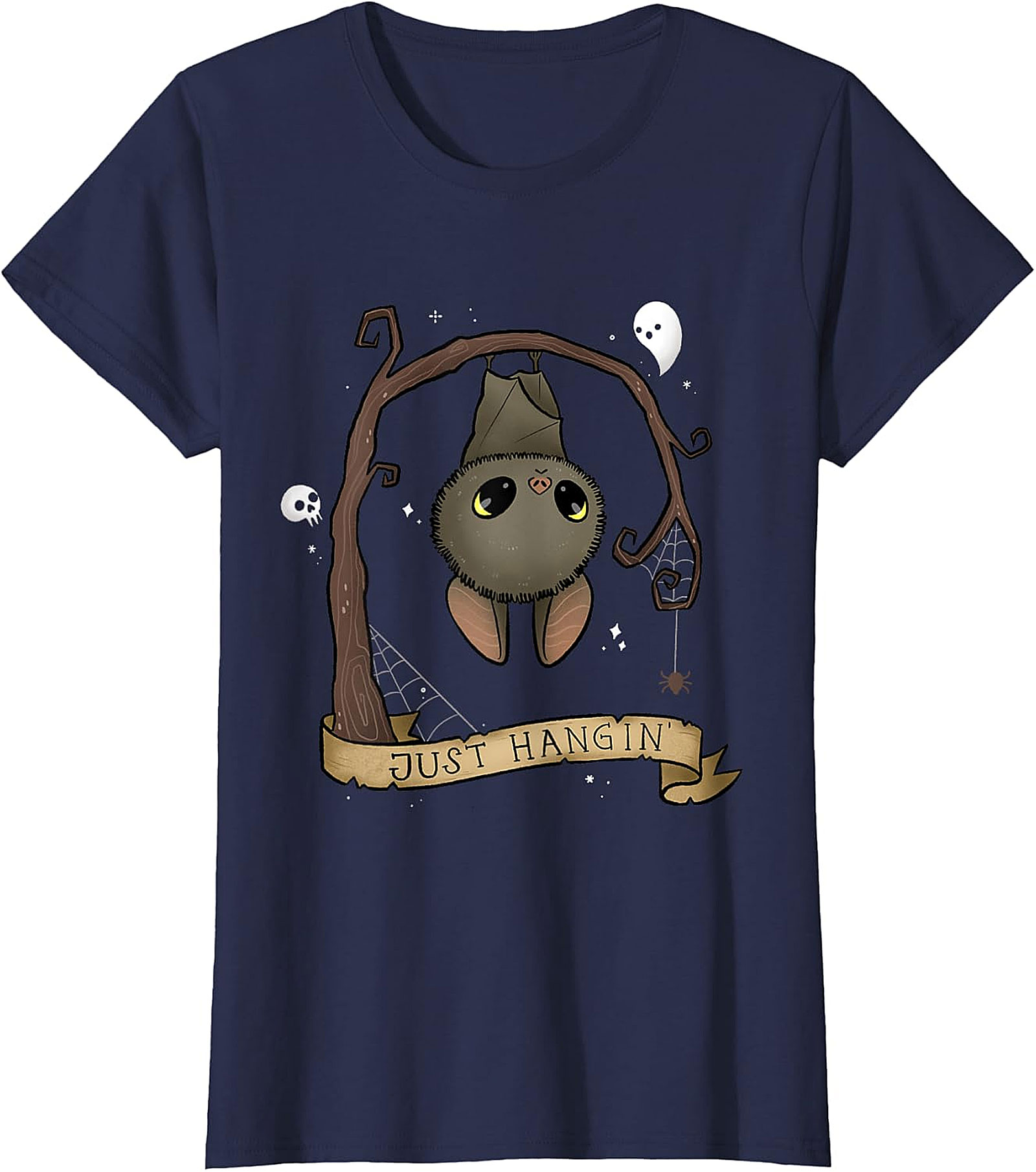 Just Hangin' Bat T-Shirt | Cute Spooky Graphic Tee