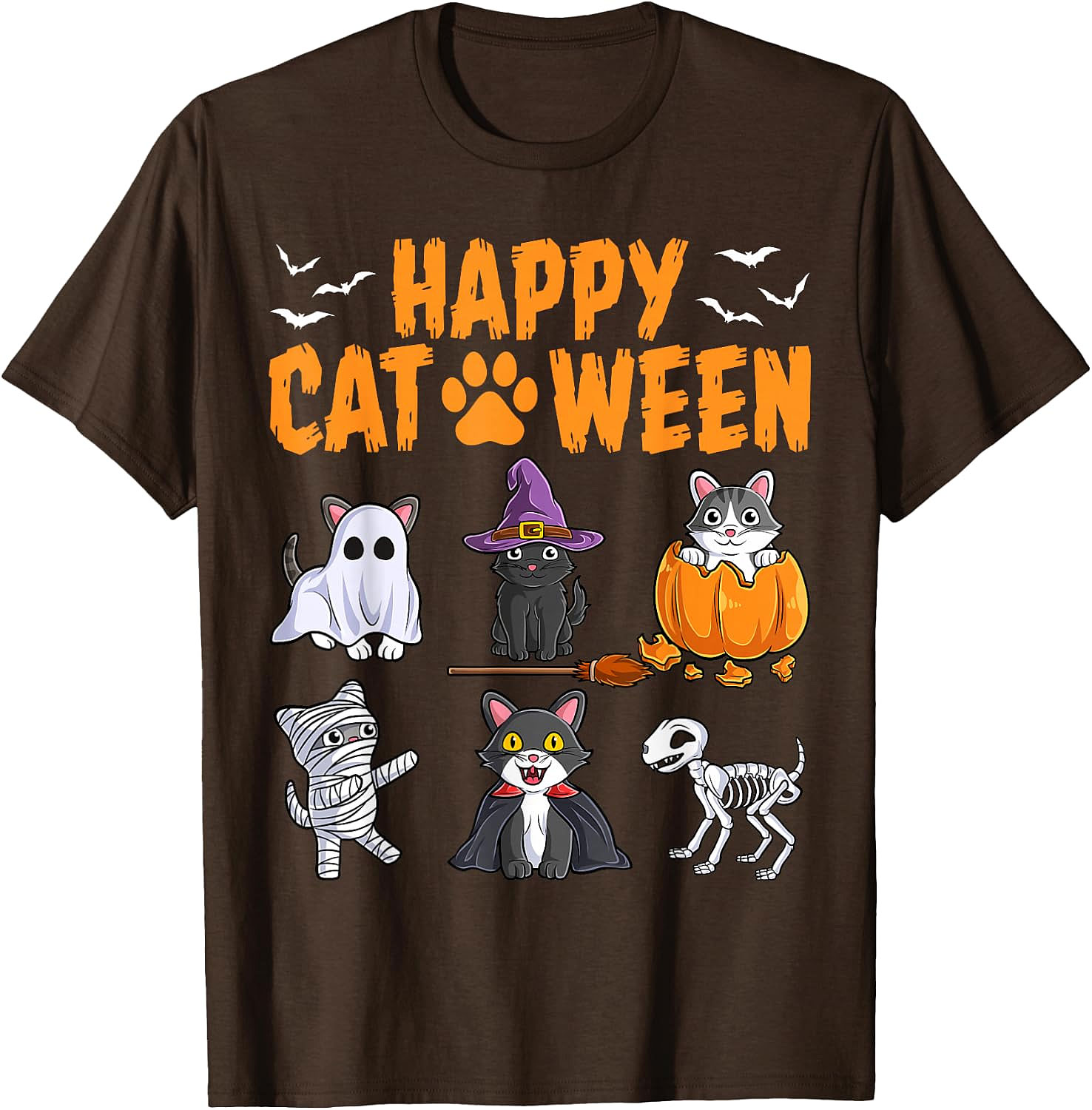 Happy Cat-O-Ween T-Shirt | Cute Halloween Cat Tee