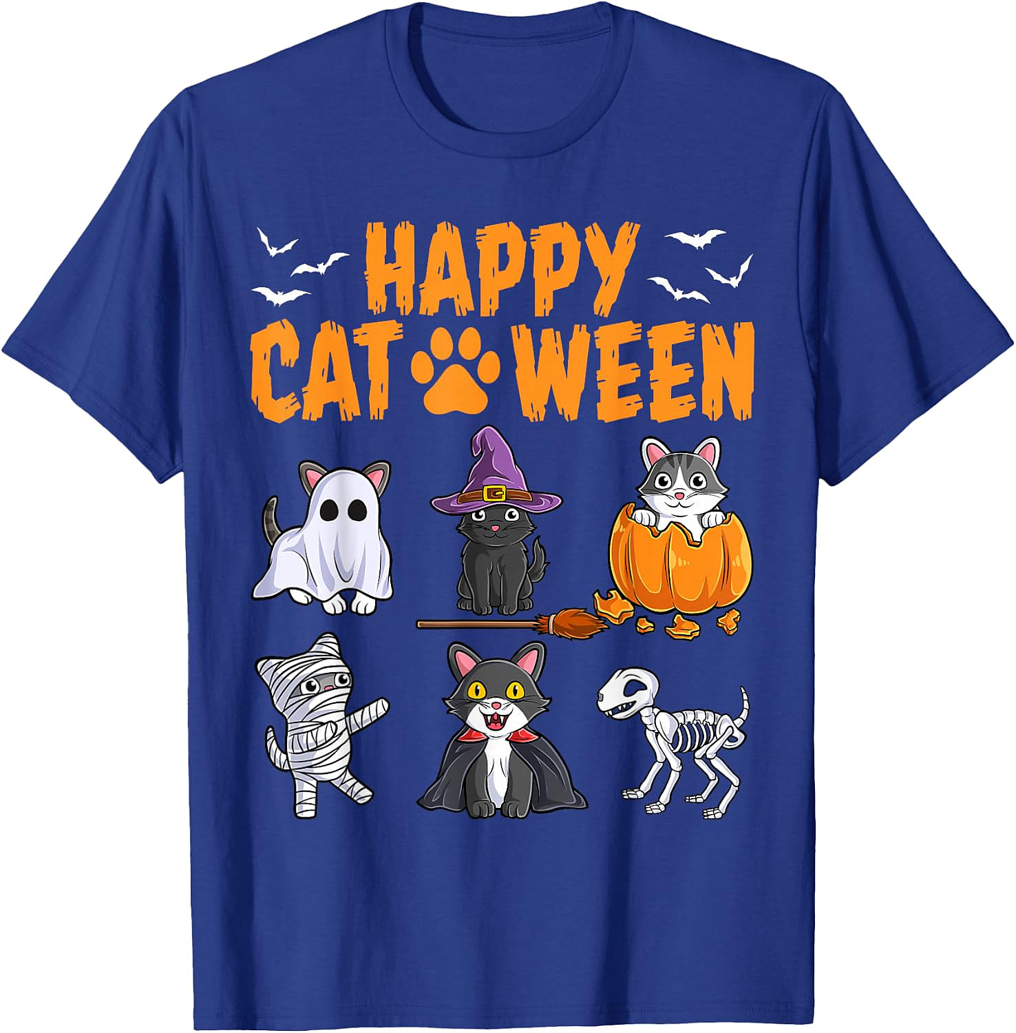 Happy Cat-O-Ween T-Shirt | Cute Halloween Cat Tee