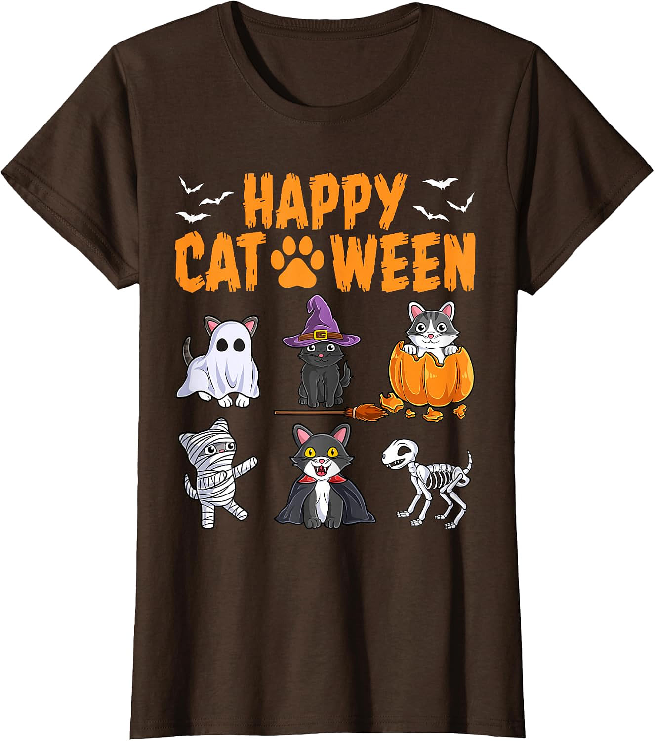 Happy Cat-O-Ween T-Shirt | Cute Halloween Cat Tee