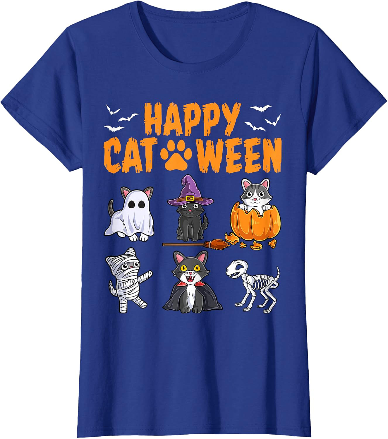 Happy Cat-O-Ween T-Shirt | Cute Halloween Cat Tee