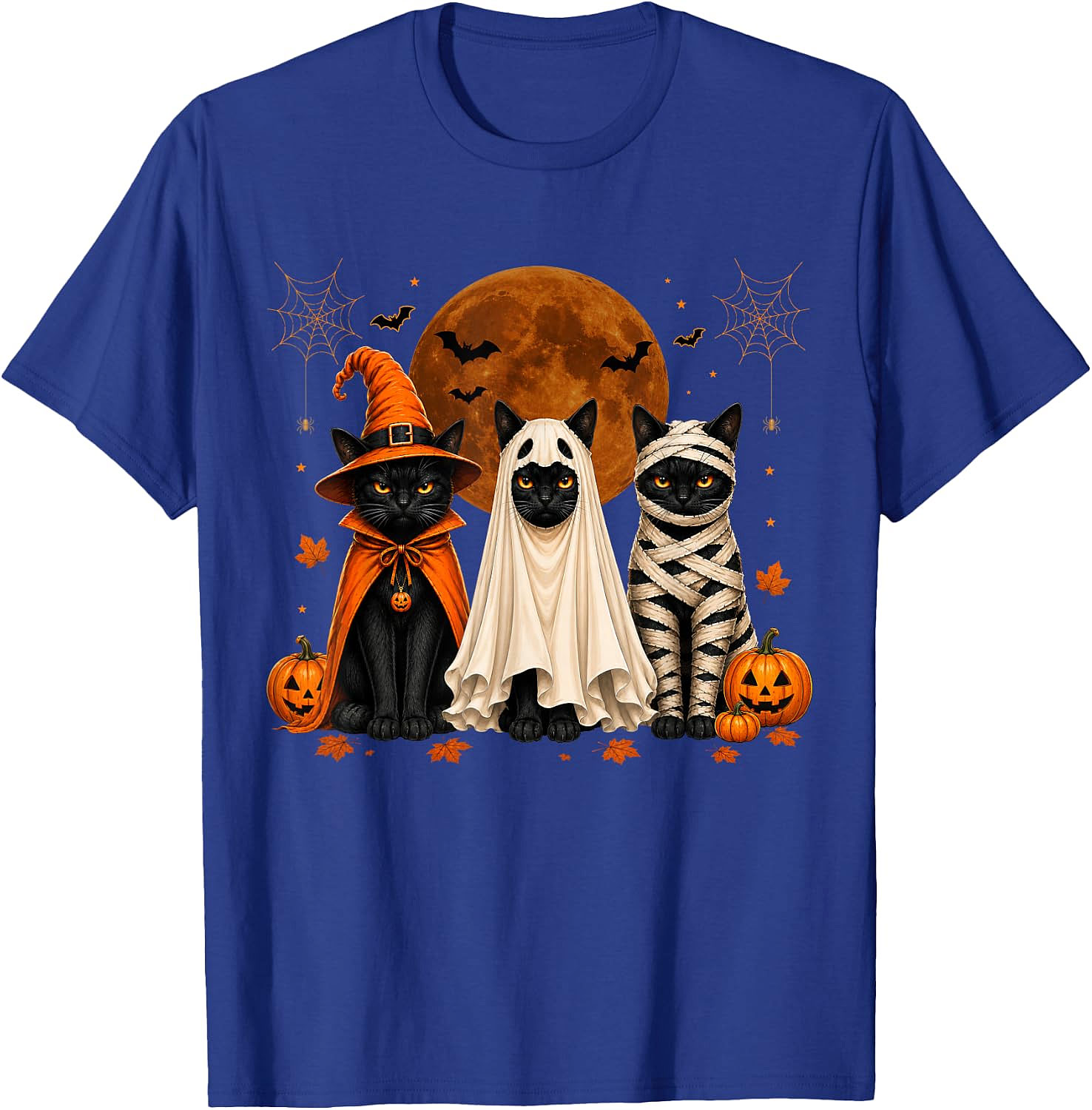 Halloween Cats T-Shirt | Witch Ghost Mummy Tee