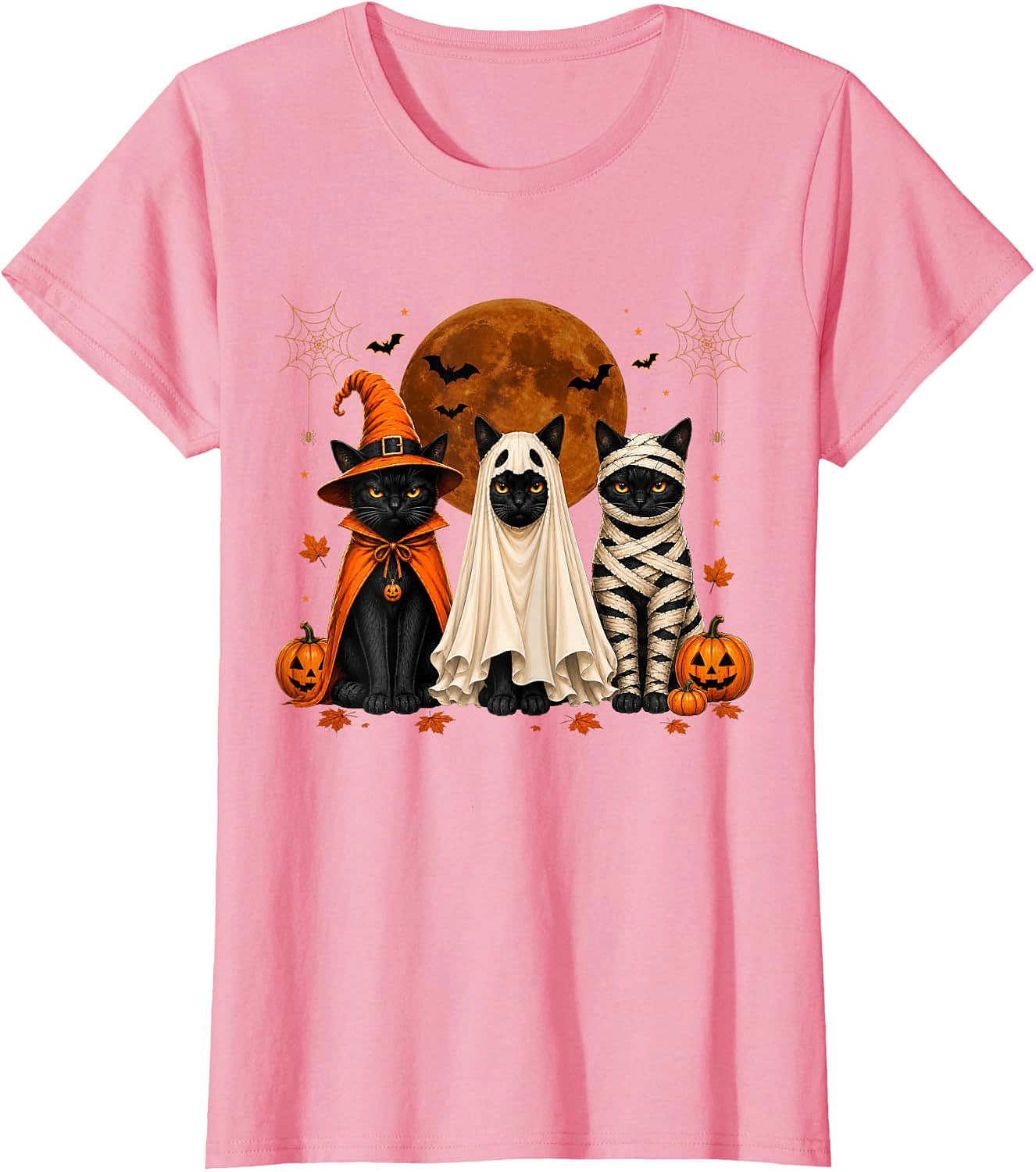 Halloween Cats T-Shirt | Witch Ghost Mummy Tee