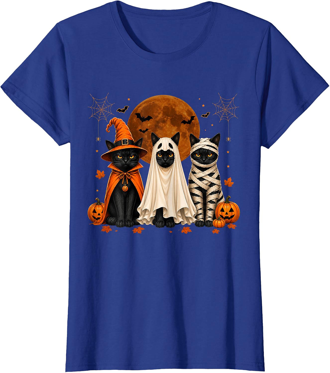 Halloween Cats T-Shirt | Witch Ghost Mummy Tee