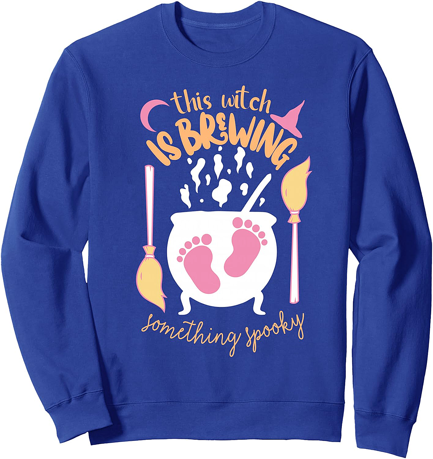  Halloween Pregnancy Announcement Witch Cauldron Having Girl Sweatshirt
