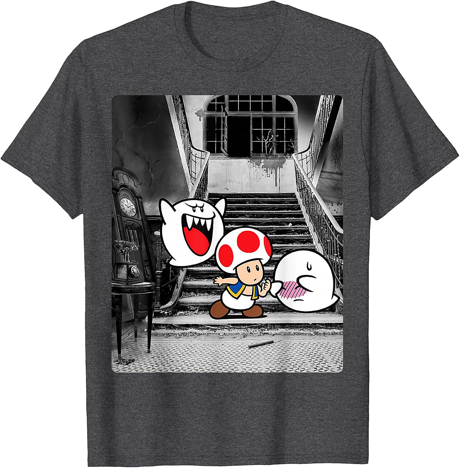  Haunted Mansion Mario Bros. Toad & Boo Graphic Tee