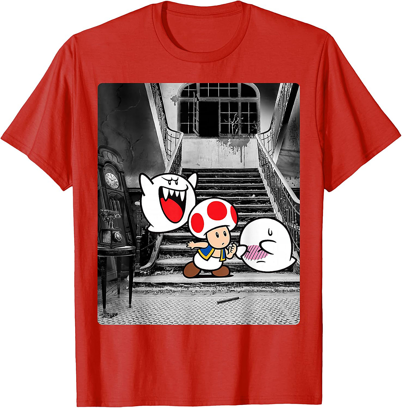  Haunted Mansion Mario Bros. Toad & Boo Graphic Tee