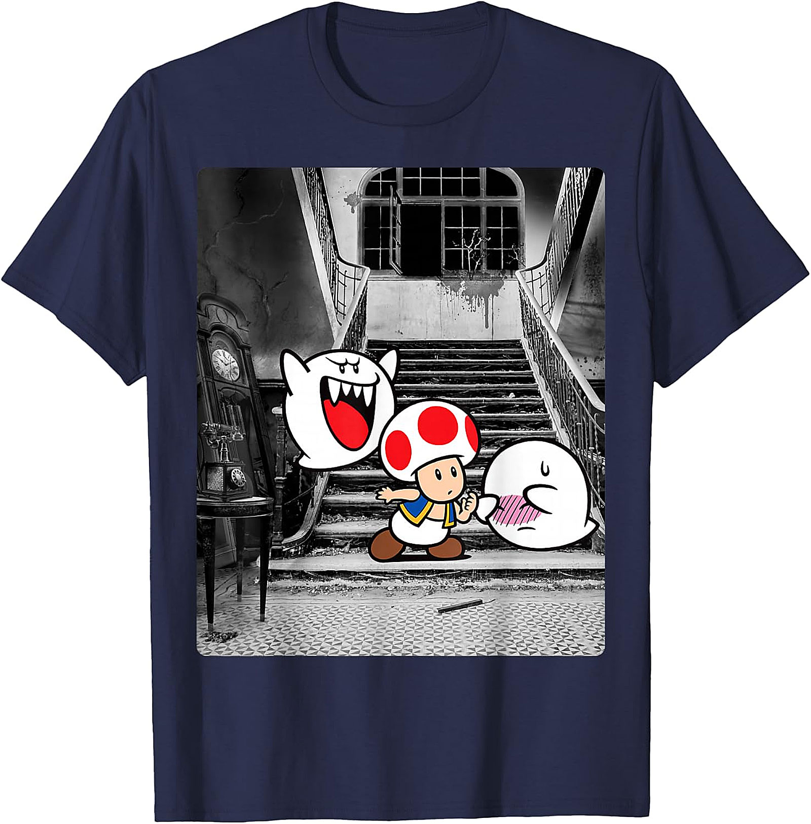  Haunted Mansion Mario Bros. Toad & Boo Graphic Tee