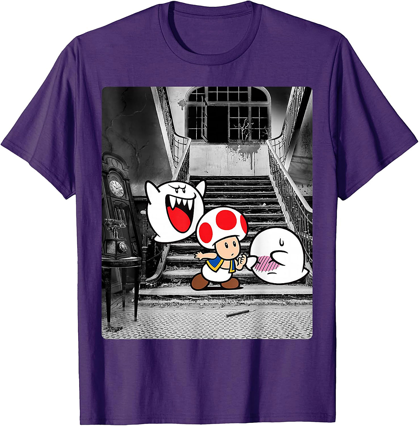  Haunted Mansion Mario Bros. Toad & Boo Graphic Tee