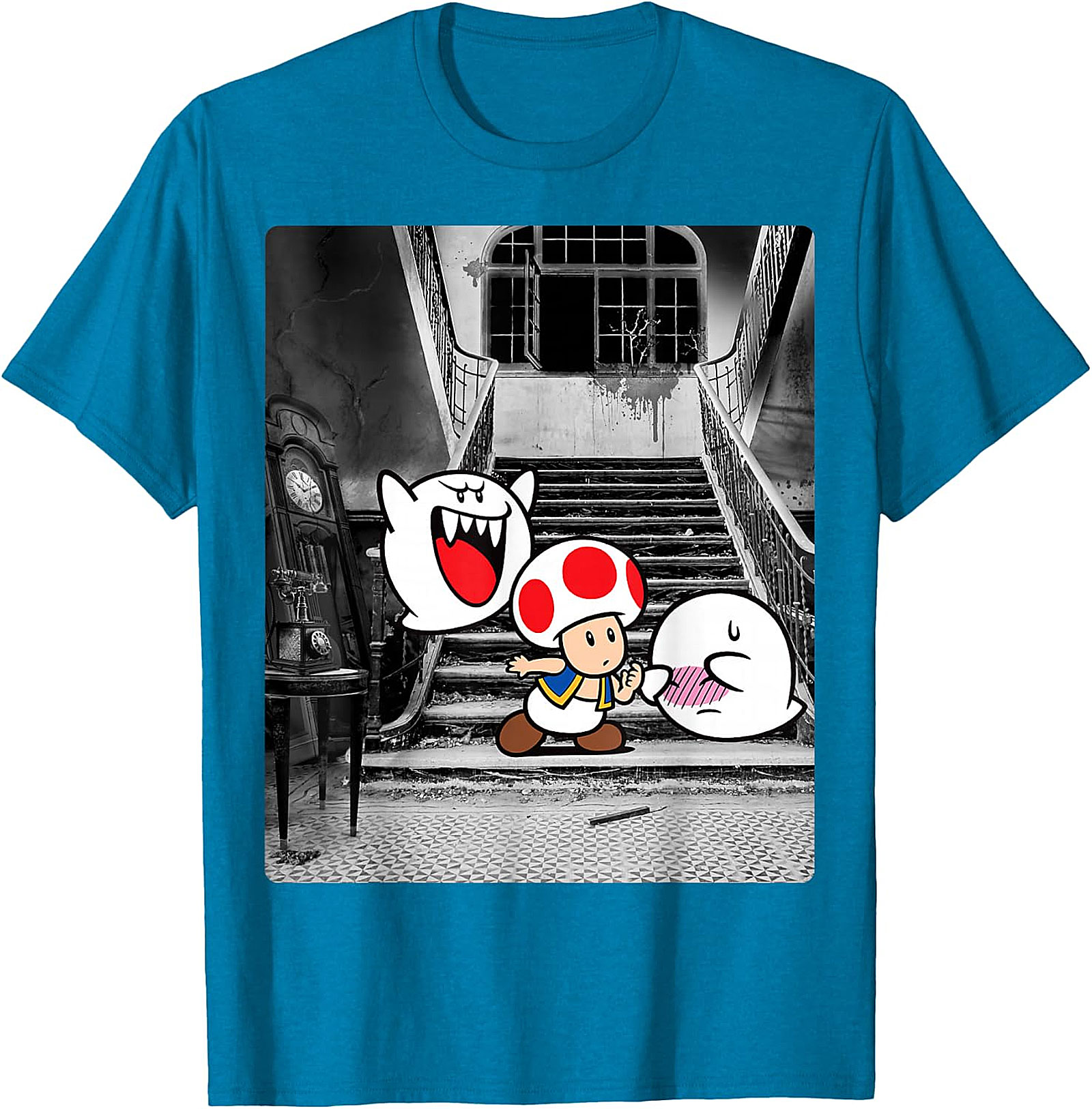  Haunted Mansion Mario Bros. Toad & Boo Graphic Tee