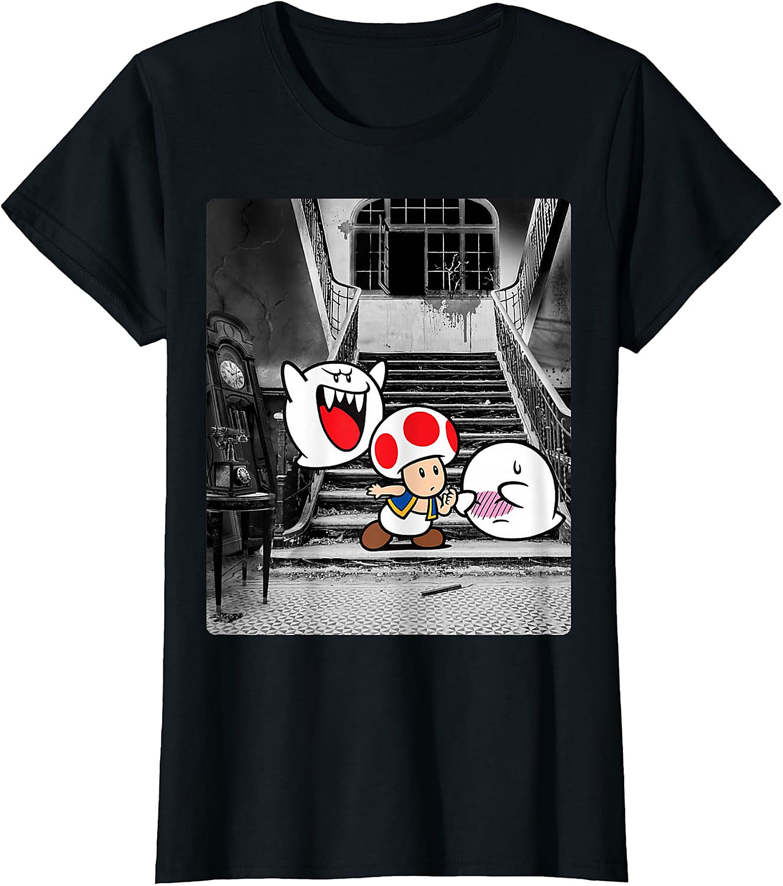  Haunted Mansion Mario Bros. Toad & Boo Graphic Tee