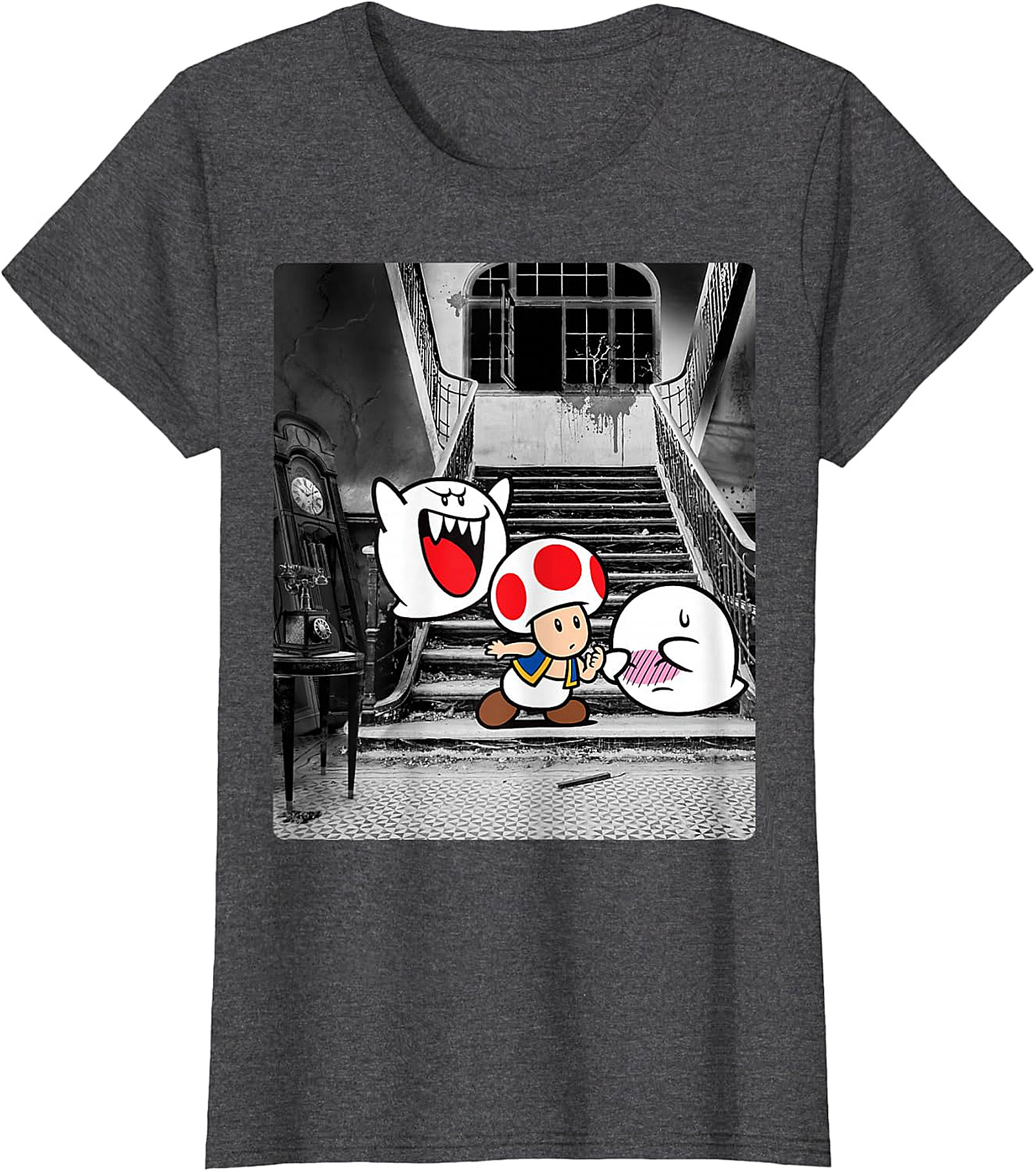  Haunted Mansion Mario Bros. Toad & Boo Graphic Tee