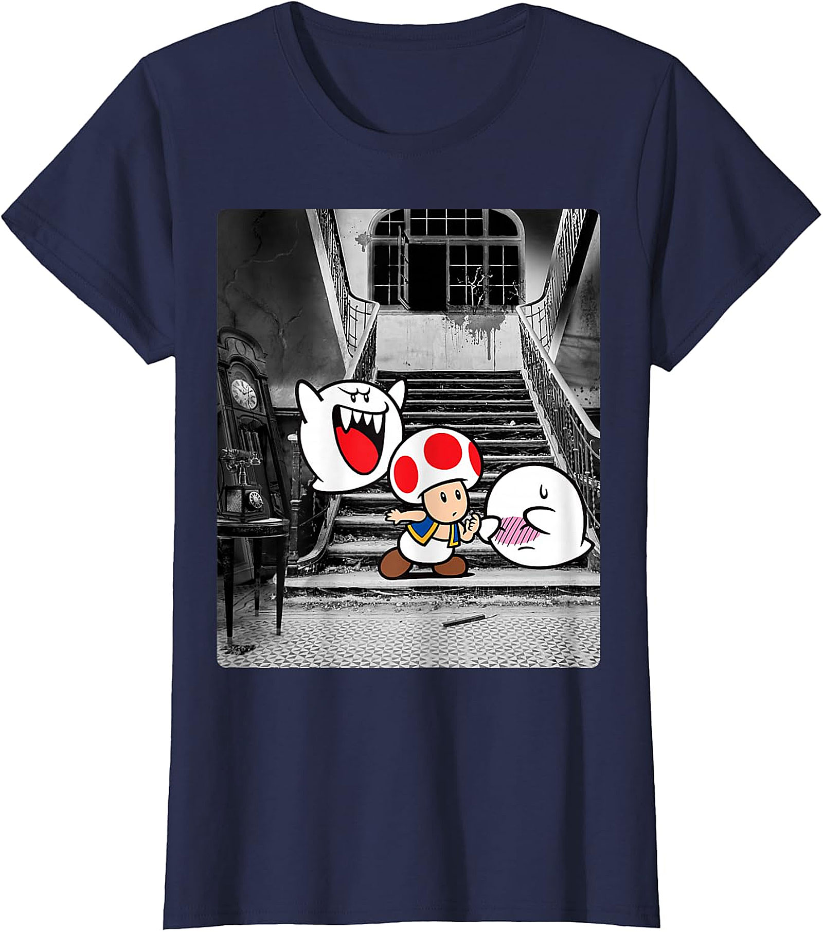  Haunted Mansion Mario Bros. Toad & Boo Graphic Tee