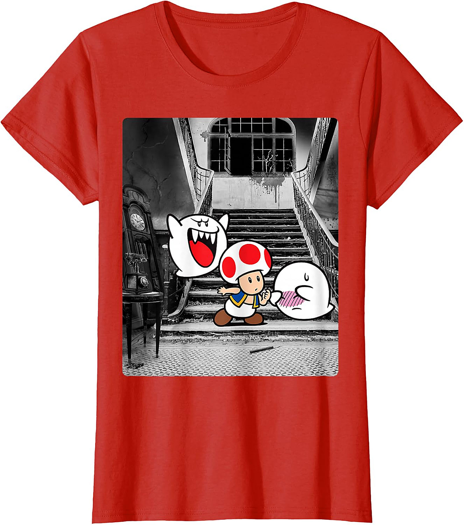  Haunted Mansion Mario Bros. Toad & Boo Graphic Tee